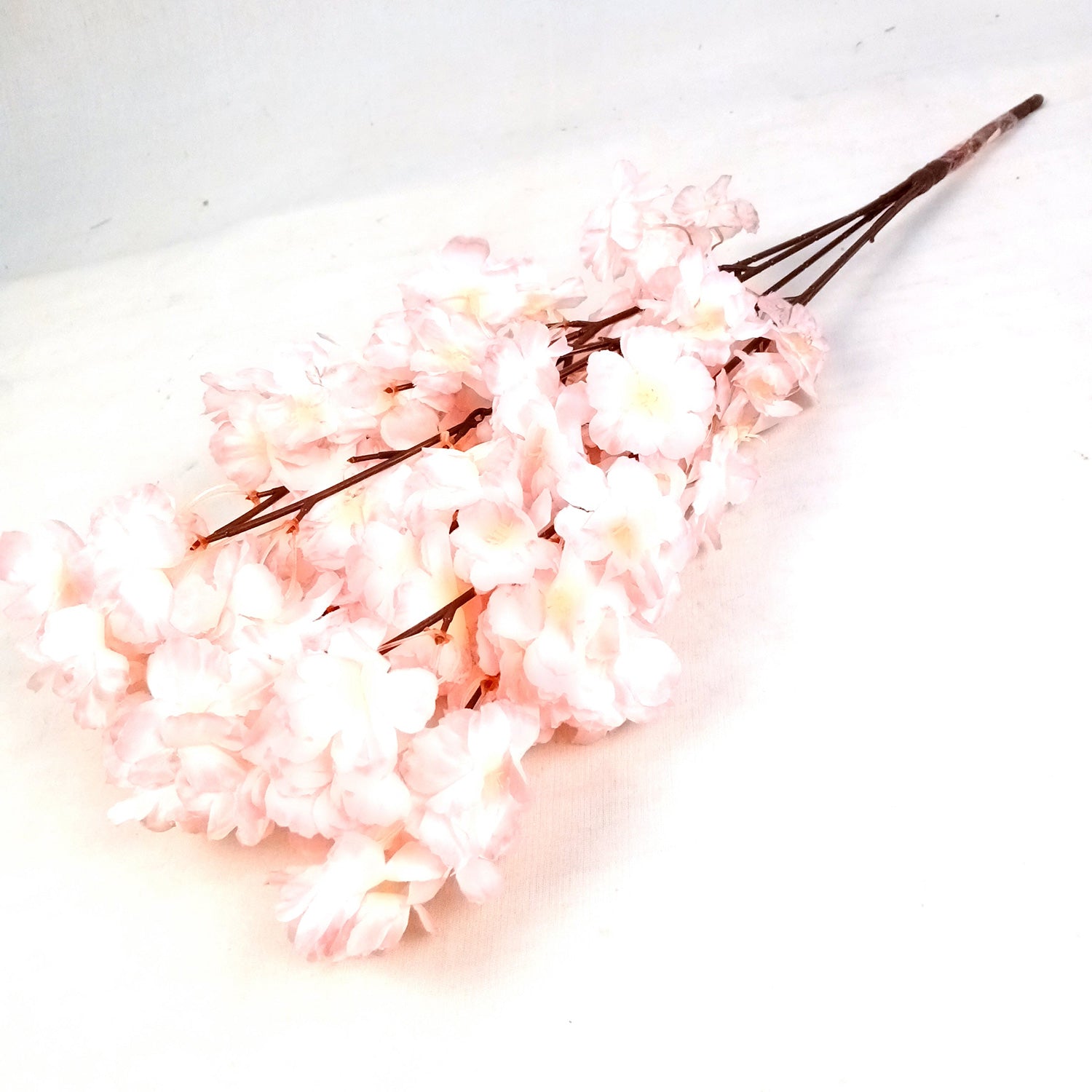 Artificial Flower Cherry Blossom Bouquets | Faux Flowers Bunch - for Table Vase, Pot, Home Decor, Living Room, Side Table Centerpiece - 21 Inch - Apkamart #Style_Design 2