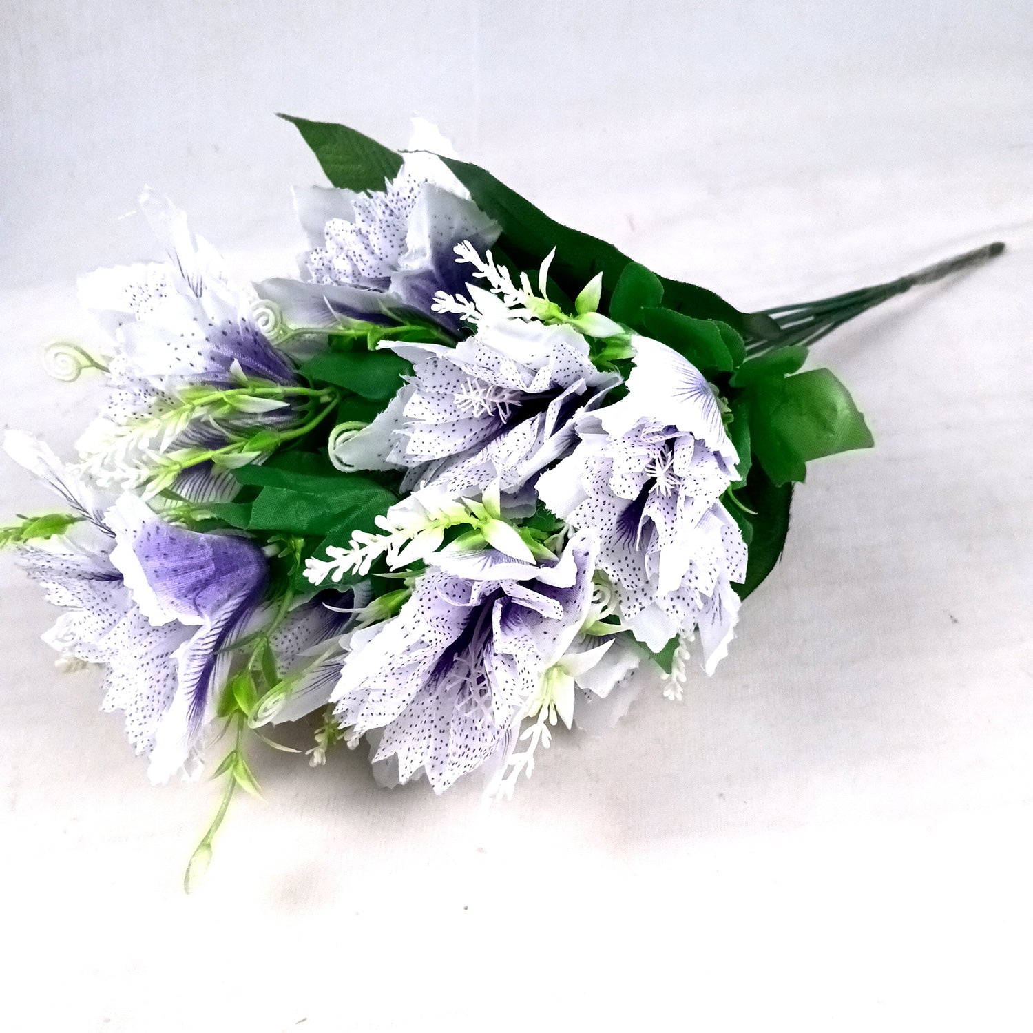 Artificial Flower Bouquets | Fake Flowers Bunch - For Vase, Pot, Home, Balcony, Office Corner, Living Room - 18 Inch - Apkamart #Colour_Purple