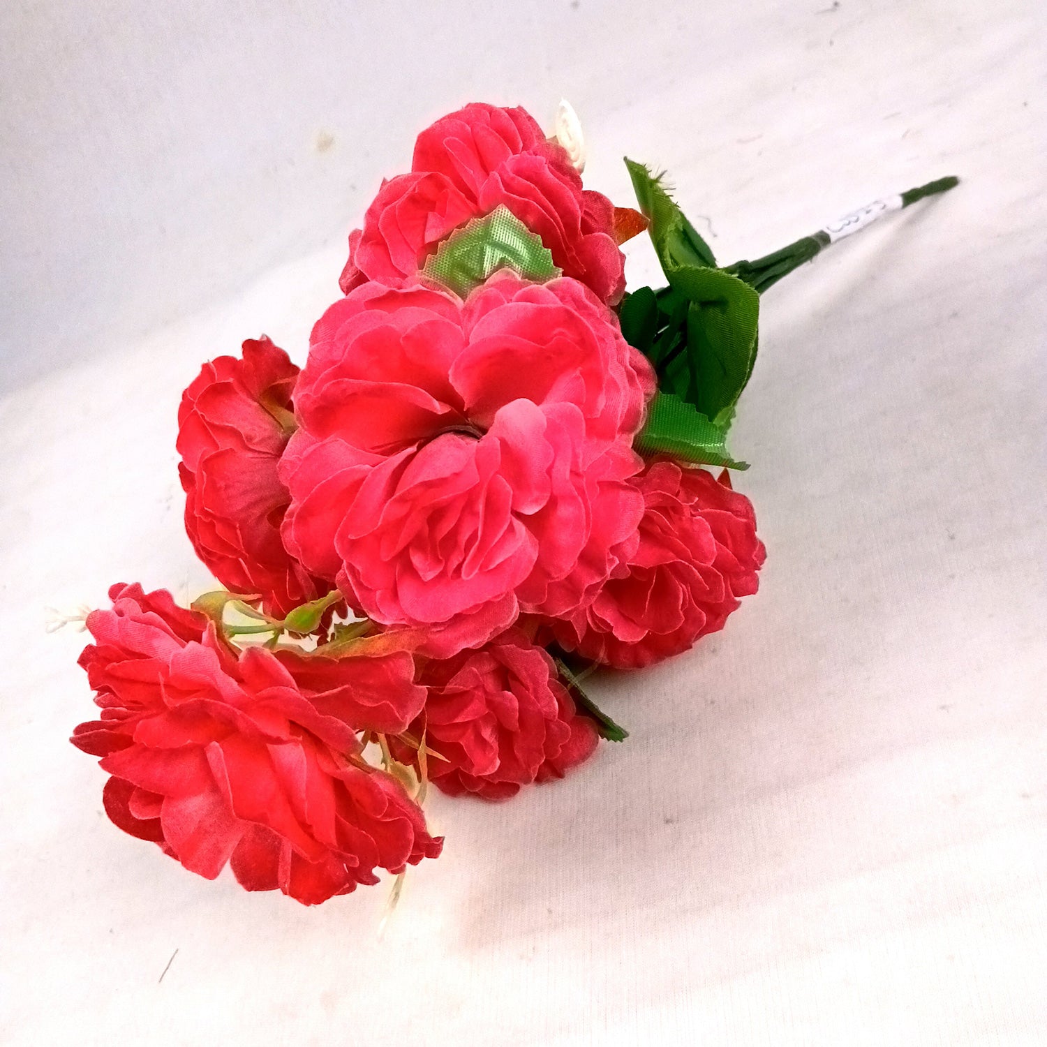 Artificial Flowers Rose Bunches for Vase Pot | Faux Flowers Stem - for Home Decor, Living Room, Wedding & Party Decoration (Vase Not Included) - 15 Inch - Apkamart #Colour_Pink