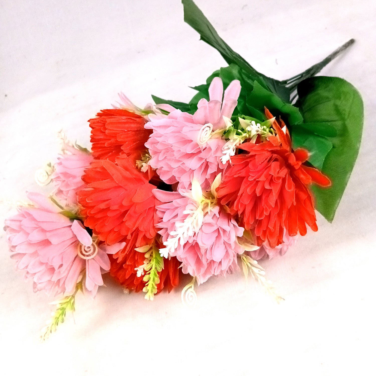 Artificial Flower Dahlia | Fake Flowers Bunch Dahalia - For Vase, Pot, Home, Bedroom, Balcony, Office Corner, Living Room - 18 Inch - Apkamart #Colour_Multicolor