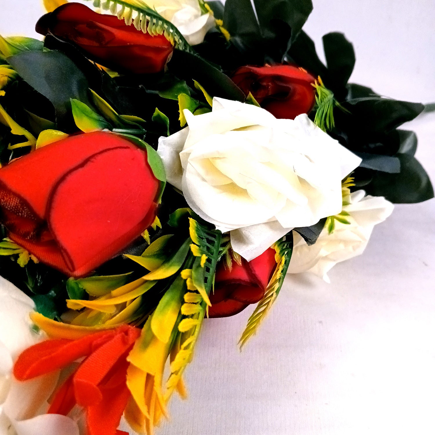 Artificial Flower Rose Sticks | Fake Flowers Bunch - For Vase, Pot, Home, Bedroom, Balcony, Living Room - 24 Inch - Apkamart