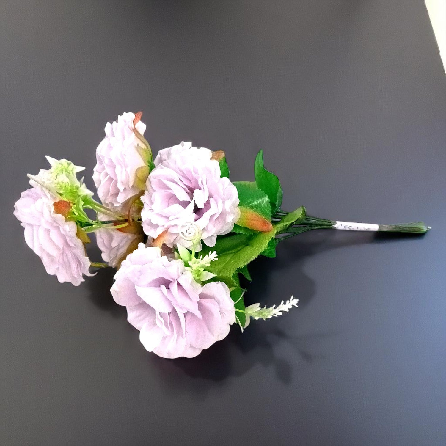 Artificial Flowers Rose Sticks | Faux Flowers Bunch - for Home Decor, Living Room, Wedding & Party Decoration (Vase Not Included) - 15 Inch - Apkamart #Colour_Purple