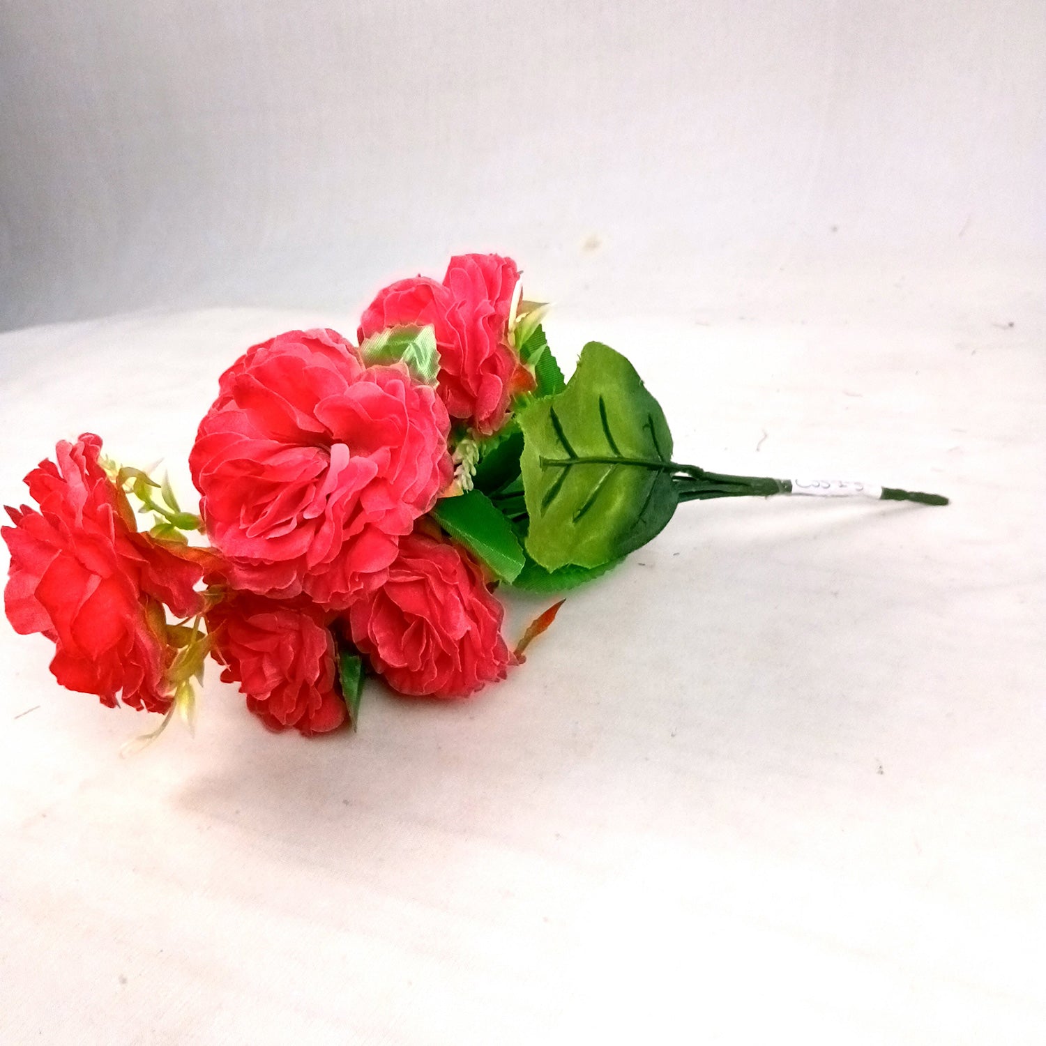 Artificial Flowers Rose Bunches for Vase Pot | Faux Flowers Stem - for Home Decor, Living Room, Wedding & Party Decoration (Vase Not Included) - 15 Inch - Apkamart #Colour_Pink