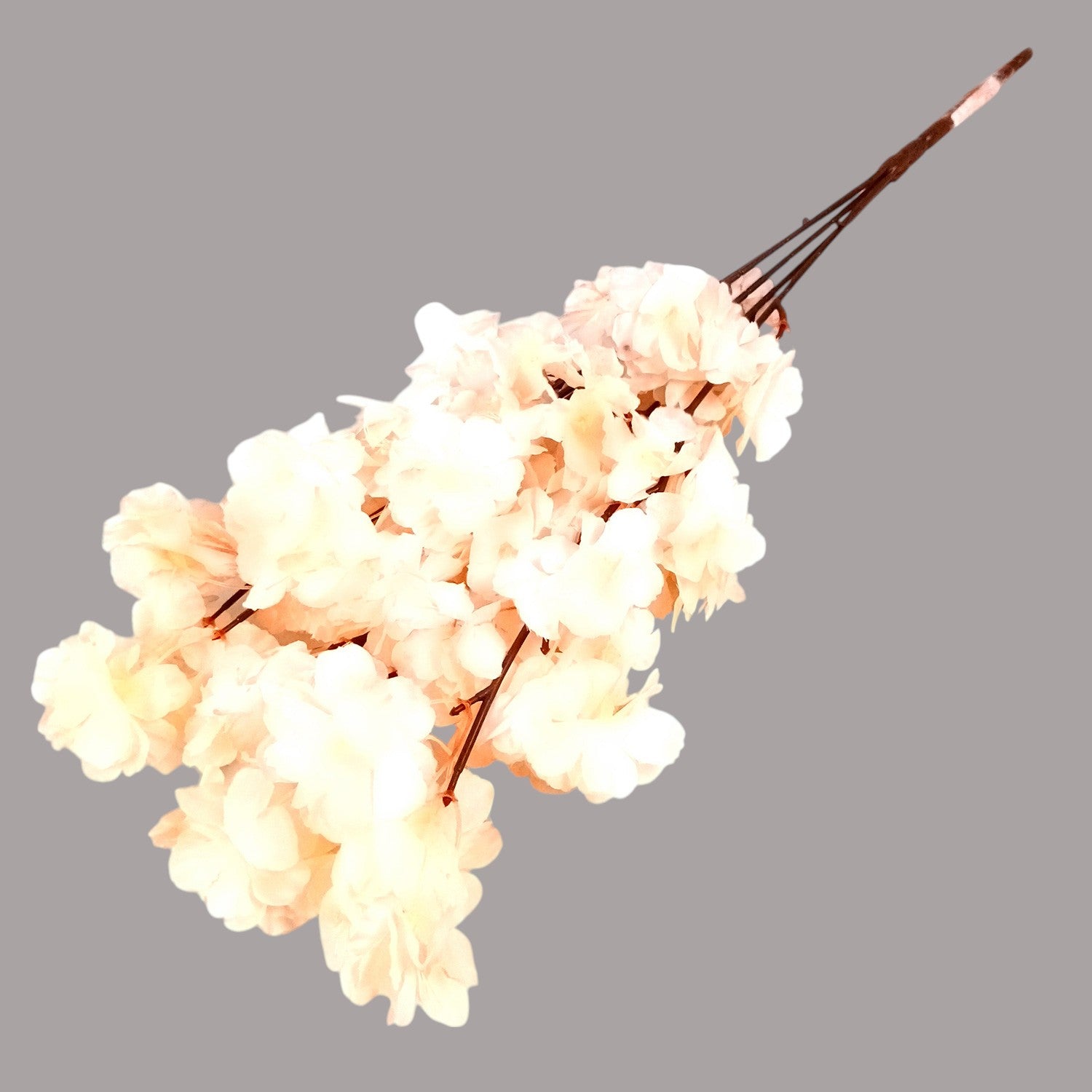 Artificial Flower Bouquets - Cherry Blossom | Faux Flowers Sticks / Bunch - for Table Vase, Home Decor, Living Room, Side Table Centerpiece - 21 Inch - Apkamart #Style_Design 2