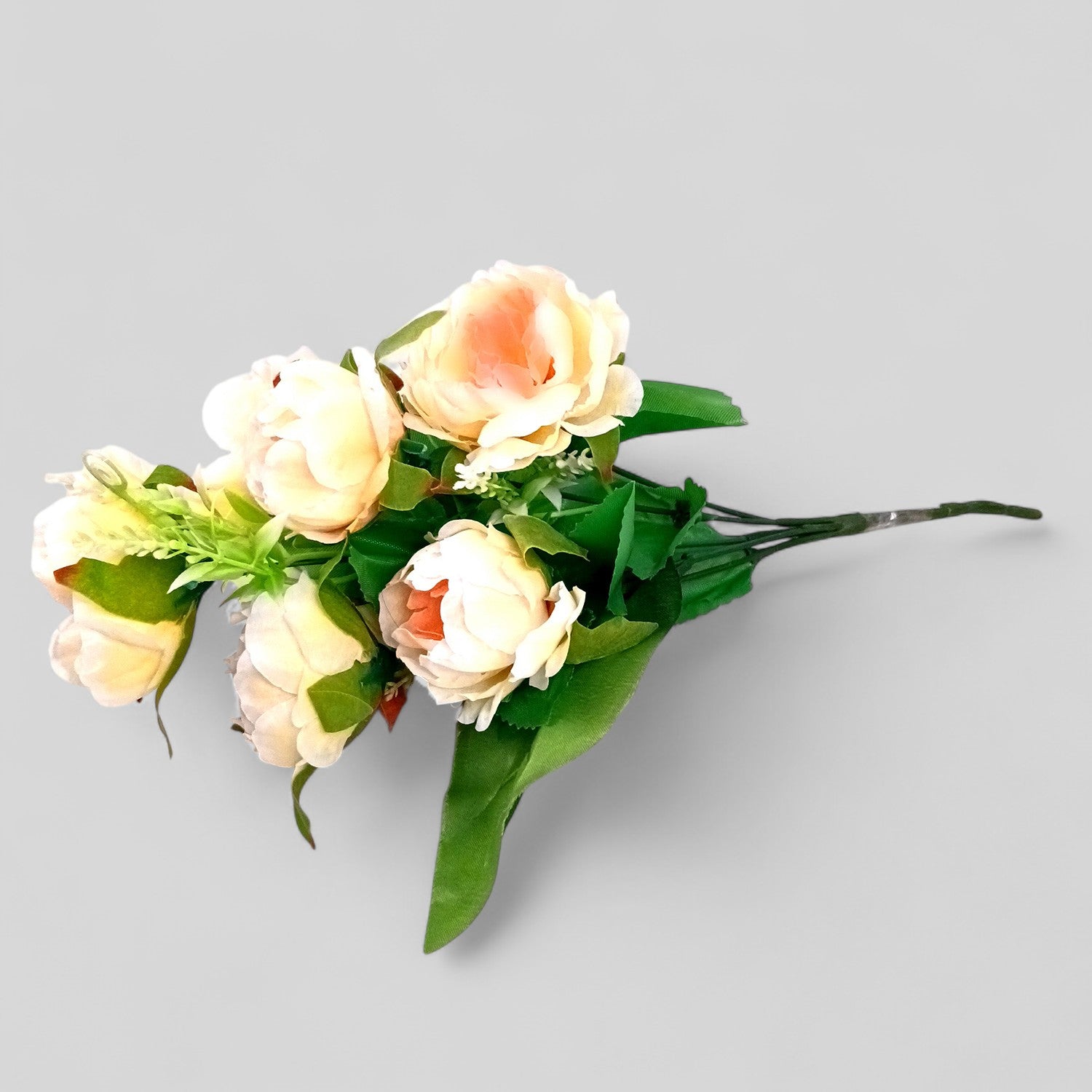 Artificial Flowers Rose Bunches for Vase Pot | Faux Flowers Stem - Home Decor, Living Room, Office & Festivals Decoration (Vase Not Included) - 15 Inch - Apkamart #Colour_Yellow