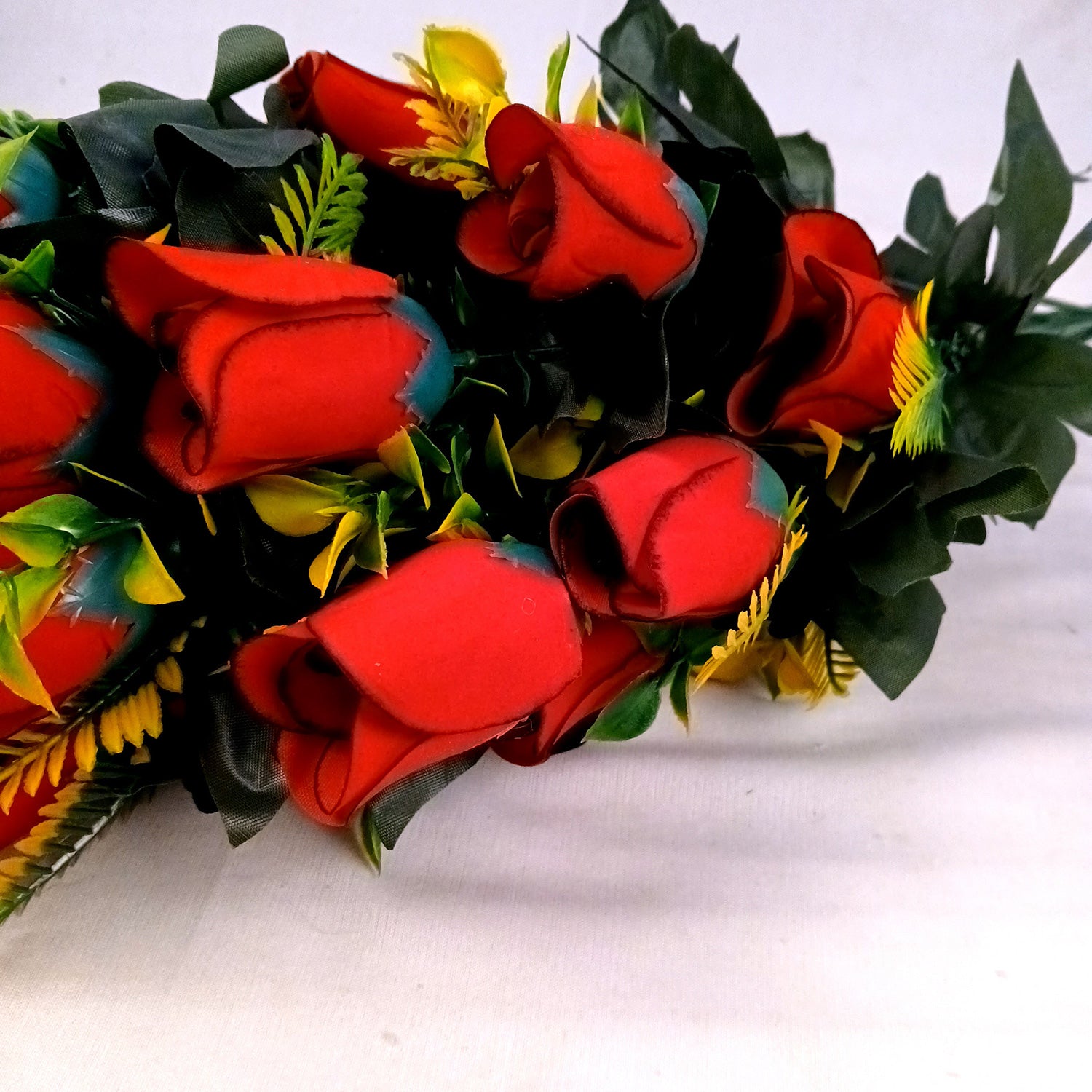 Artificial Flowers Rose | Faux Flowers Bunch - for Home Decor, Living Room, Side Table - 26 Inch - Apkamart