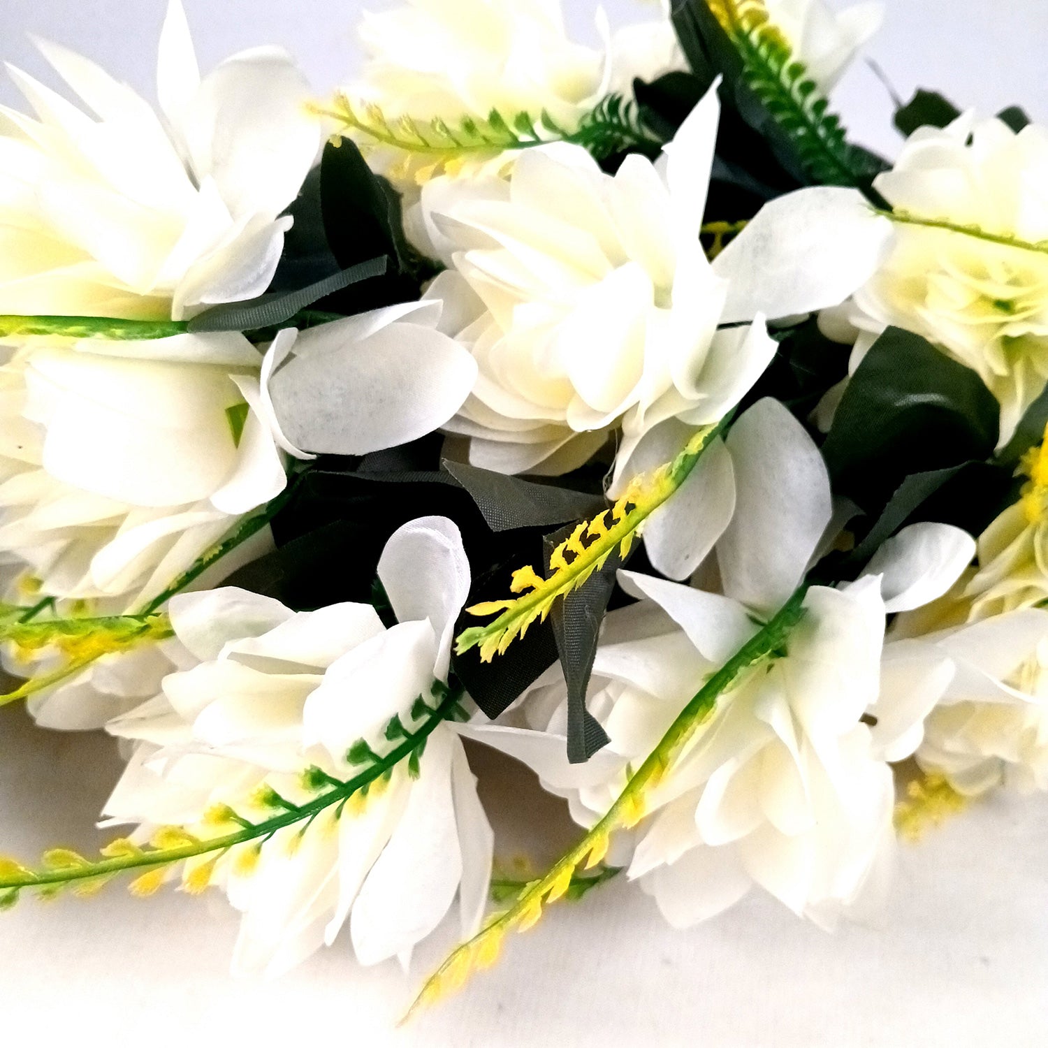 Artificial Plant Flowers Bunches for Vase Pot | Faux Flowers Stick - for Home Decor Living Room Side Table Centerpiece - 27 Inch - Apkamart #Colour_White