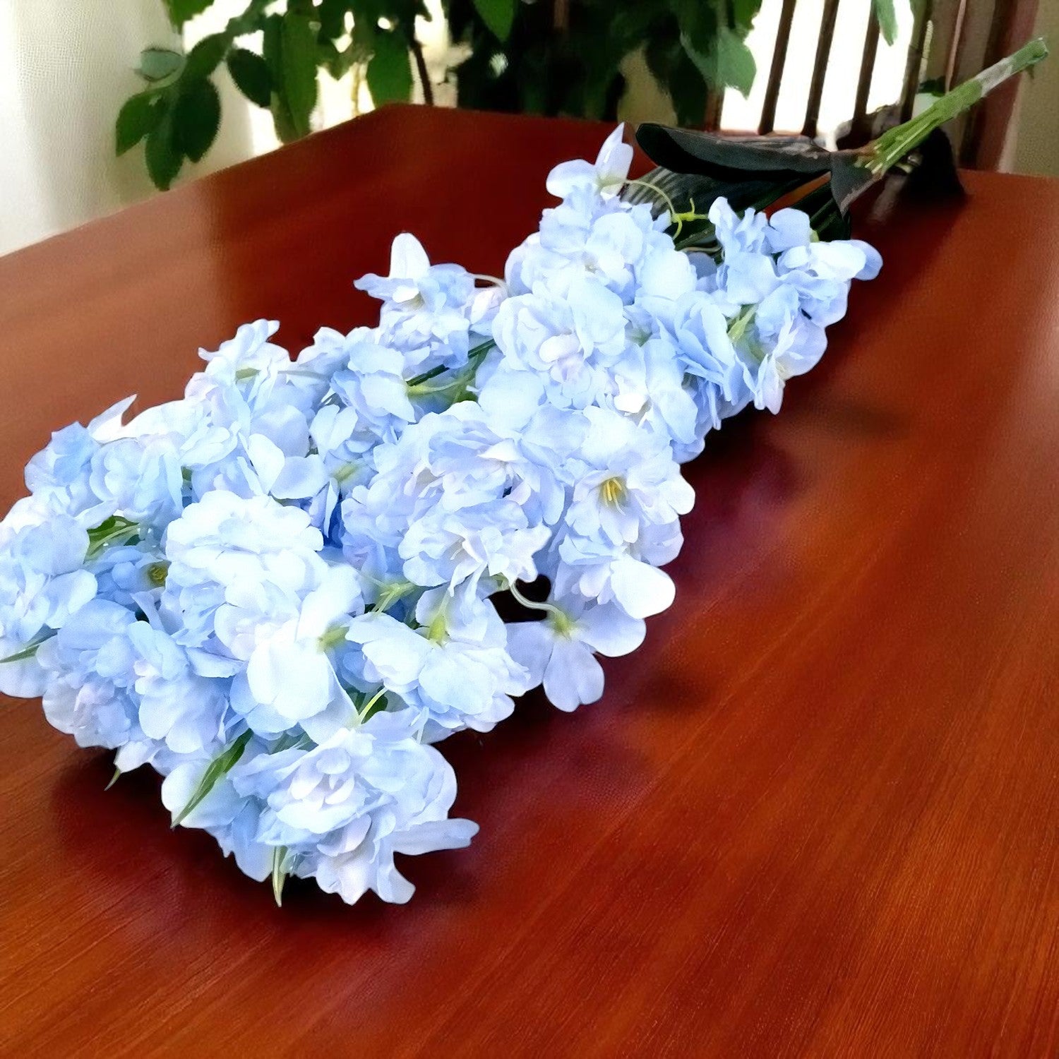 Artificial Flower Orchids Bouquets | Faux Flowers Bunch - for Table Vase, Pot, Home Decor, Living Room, Side Table Centerpiece - 26 Inch - Apkamart #Colour_Blue