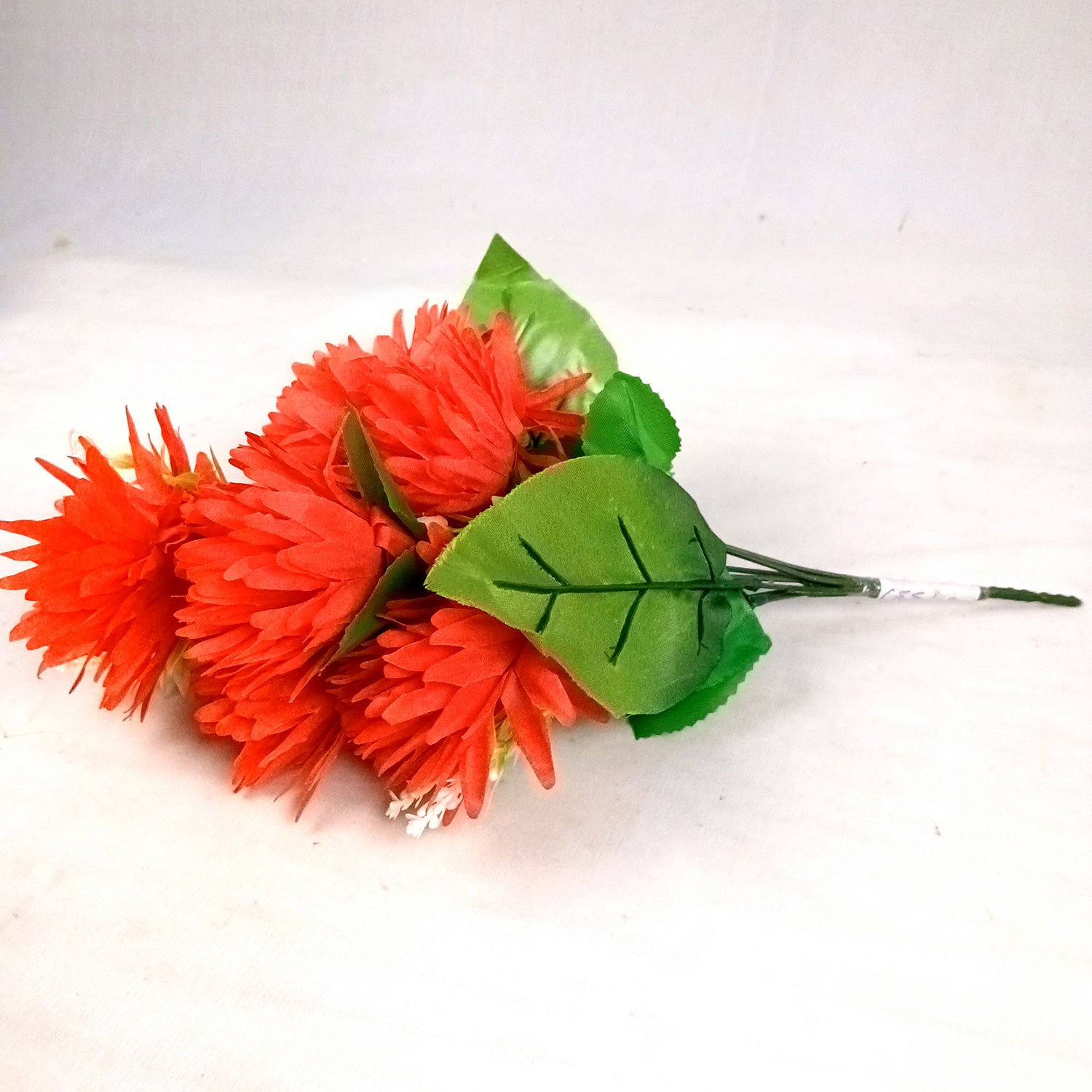 Artificial Flowers Dahlia Bunches for Vase Pot | Faux Flowers Stick - for Home Decor, Living Room, Wedding & Party Decoration  (Vase Not Included) - 15 Inch - Apkamart #Colour_Red