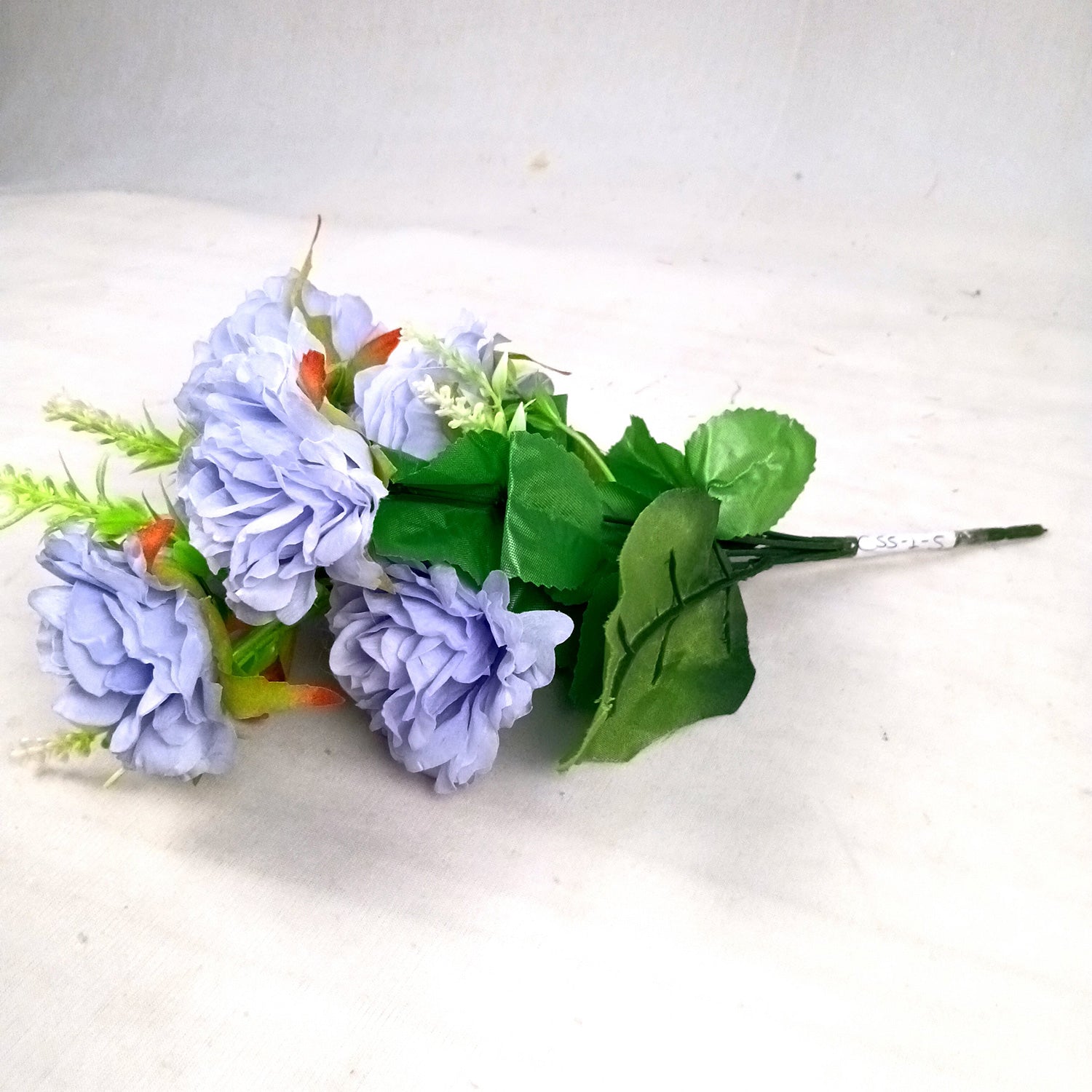 Artificial Flowers Rose Bunches for Vase Pot | Faux Flowers Stem - for Home Decor, Living Room, Wedding & Party Decoration (Vase Not Included) - 15 Inch - Apkamart #Colour_Purple