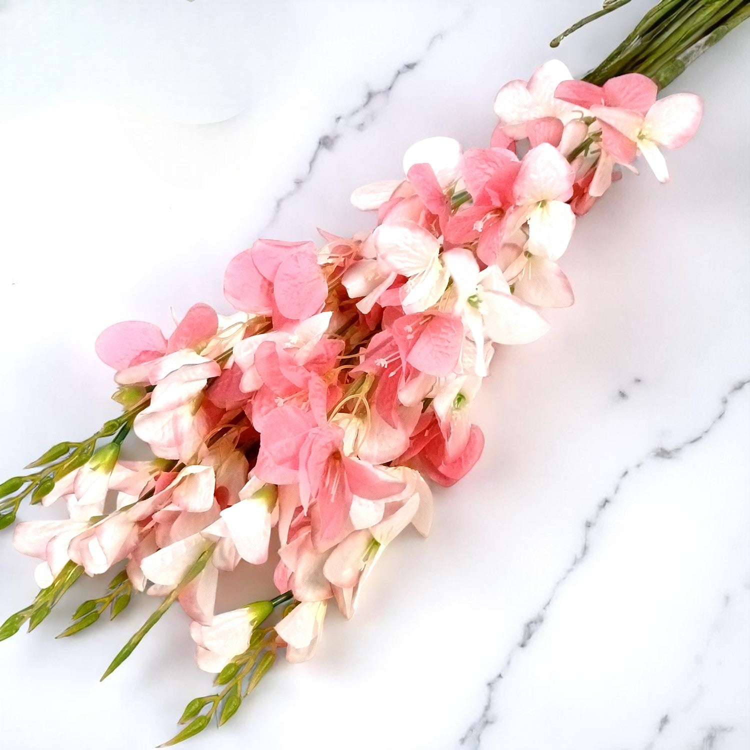 Artificial Flower Bouquet | Fake Orchids Flowers Bunch - For Vase, Pot, Home, Bedroom, Balcony, Office Corner - 26 Inch - Apkamart #Colour_Multicolor