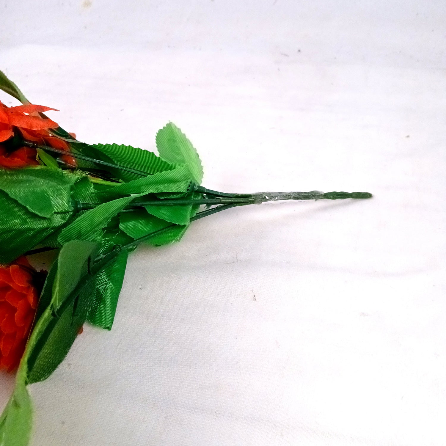 Artificial Flowers Dahlia Bunches for Vase Pot | Faux Flowers Stick - for Home Decor, Living Room, Wedding & Party Decoration (Vase Not Included) - 14 Inch - Apkamart #Colour_Red