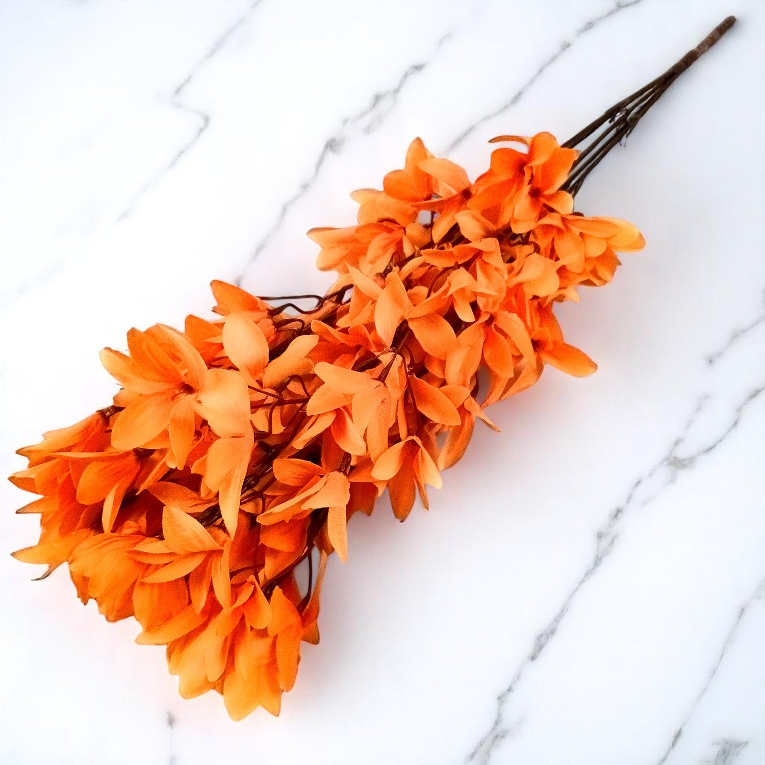 Artificial Flowers | Faux Flowers Bunch - for Home Decor, Living Room, Side Table, Centerpiece - 29 Inch - Apkamart #Colour_Orange