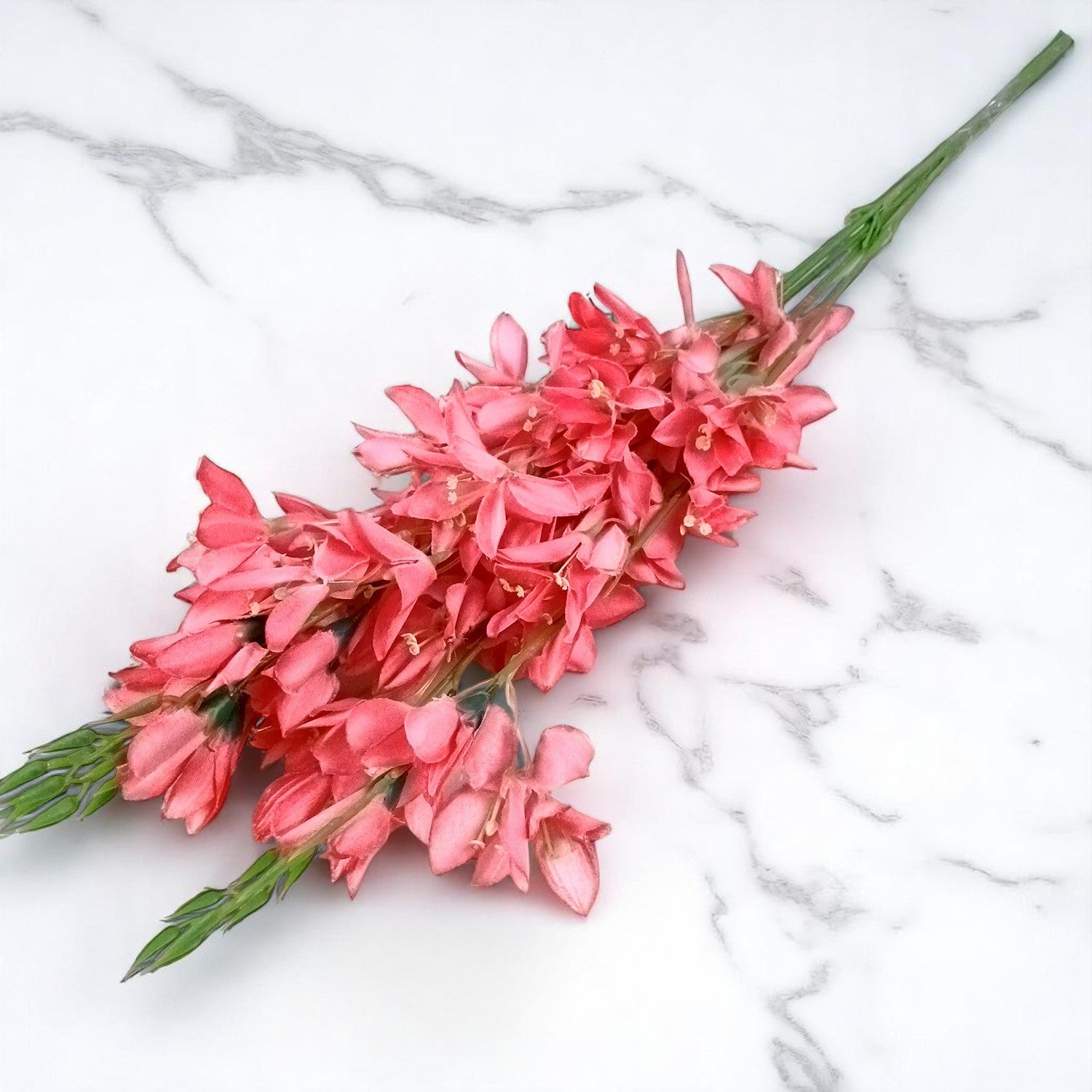 Artificial Flowers Gladiolus Bunches for Vase Pot | Faux Flowers Stem - for Home Decor Living Room Side Table - 26 Inch - Apkamart #Colour_Pink