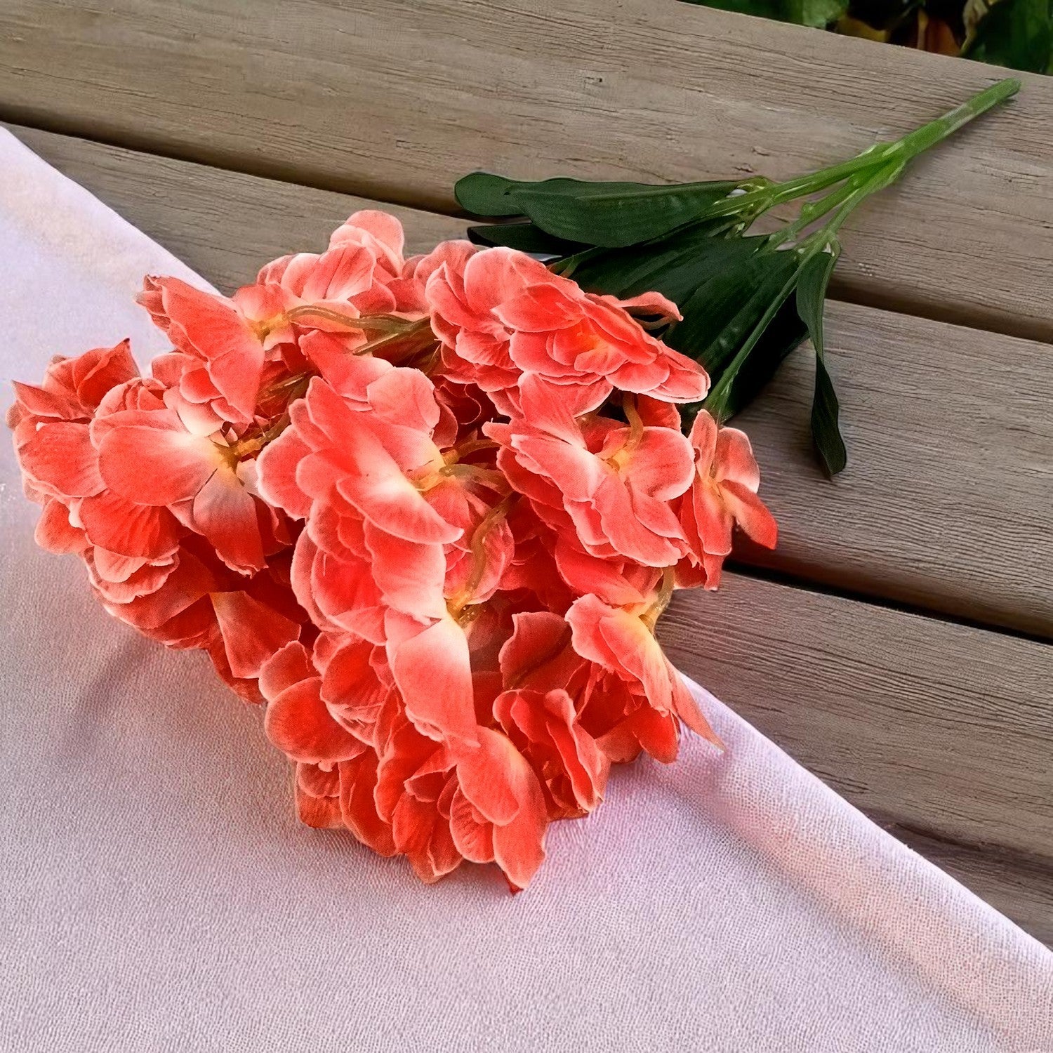 Artificial Orchids Flower Bouquets | Fake Flowers Bunch - For Vase, Pot, Home, Bedroom, Balcony, Office Corner, Living Room - 22 Inch - Apkamart #Colour_Red