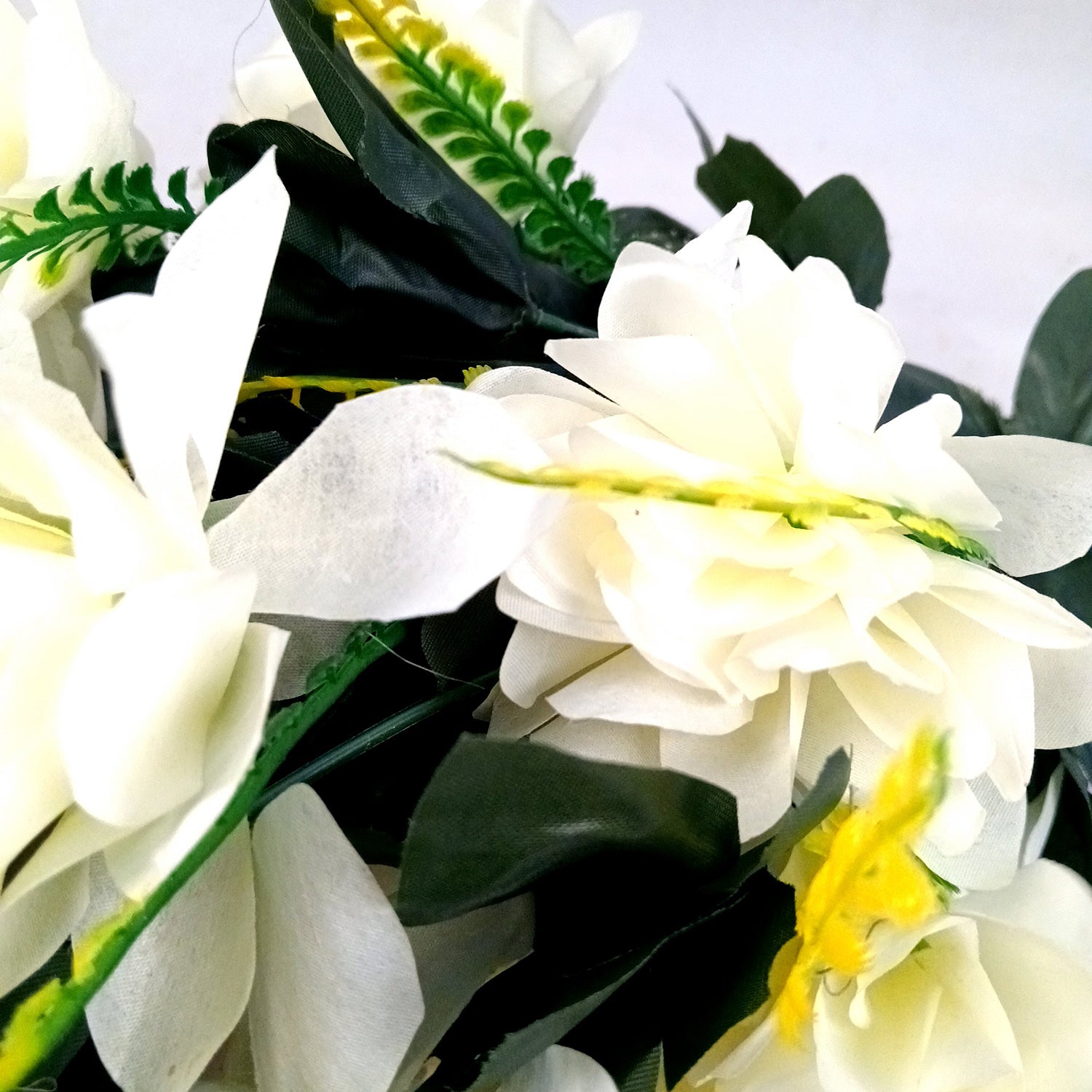 Artificial Plant Flowers Bunches for Vase Pot | Faux Flowers Stick - for Home Decor Living Room Side Table Centerpiece - 27 Inch - Apkamart #Colour_White