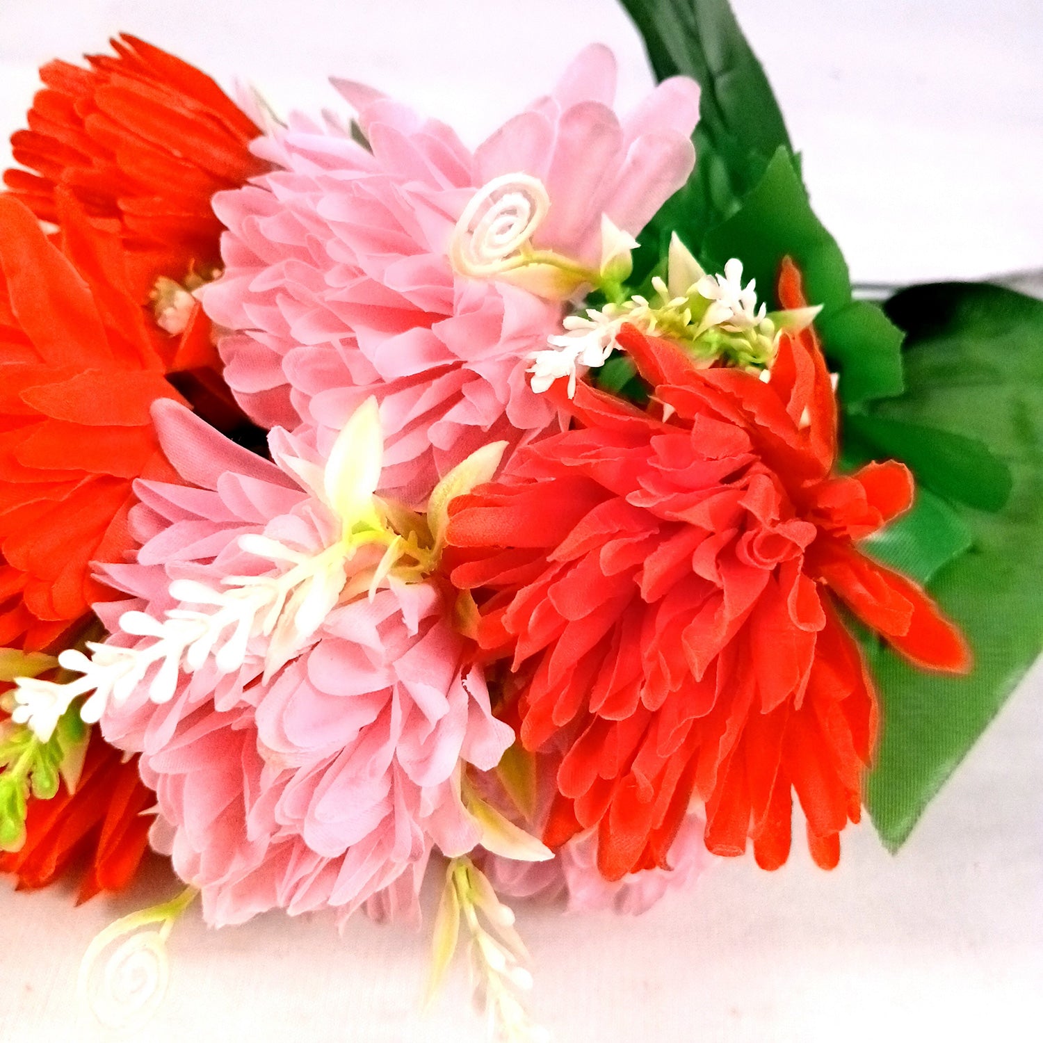 Artificial Flower Dahlia | Fake Flowers Bunch Dahalia - For Vase, Pot, Home, Bedroom, Balcony, Office Corner, Living Room - 18 Inch - Apkamart #Colour_Multicolor