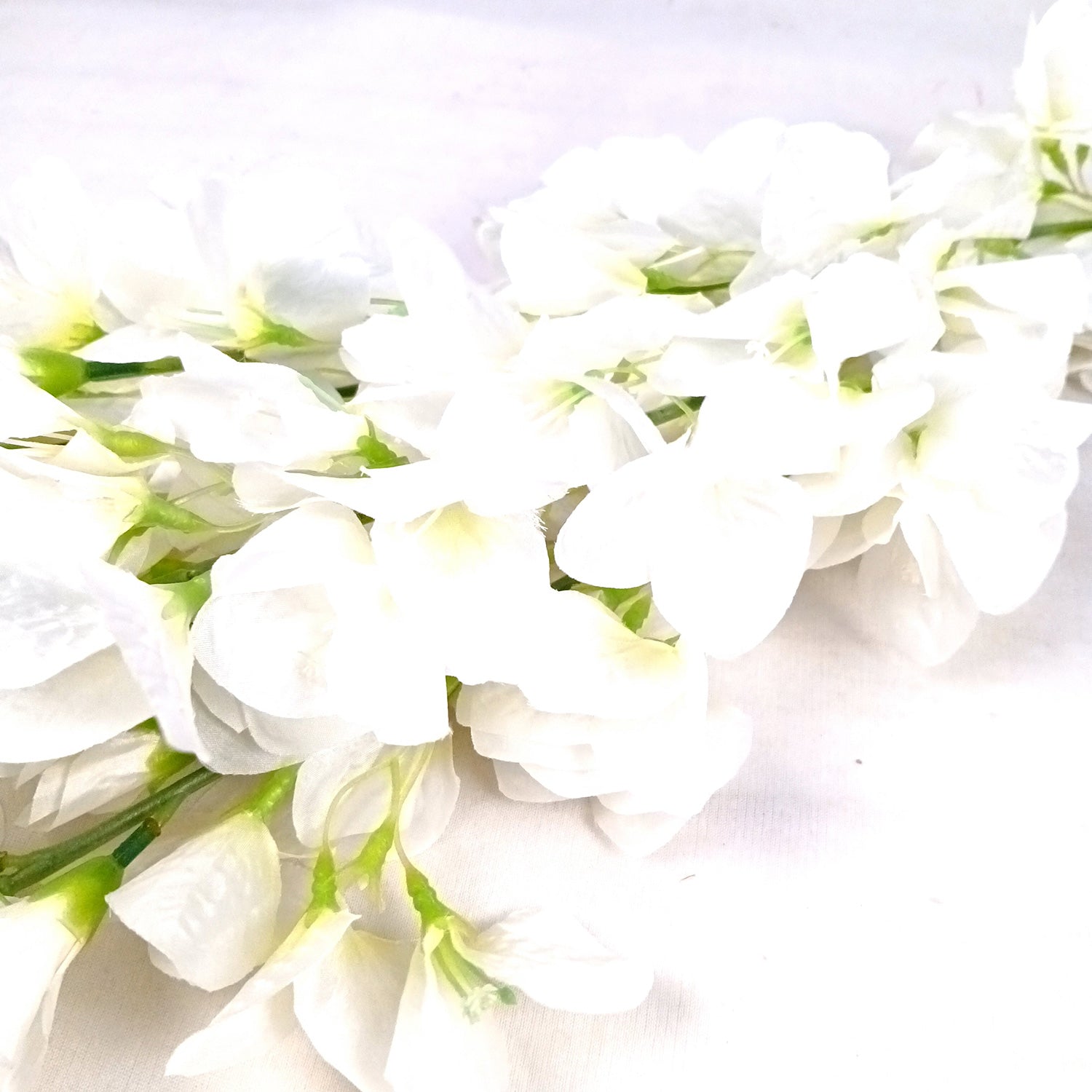 Artificial Flower Orchids Sticks Bouquet | Fake Flowers Bunch - For Vase, Pot, Home, Bedroom, Balcony, Office Corner - 26 Inch - Apkamart #Colour_White