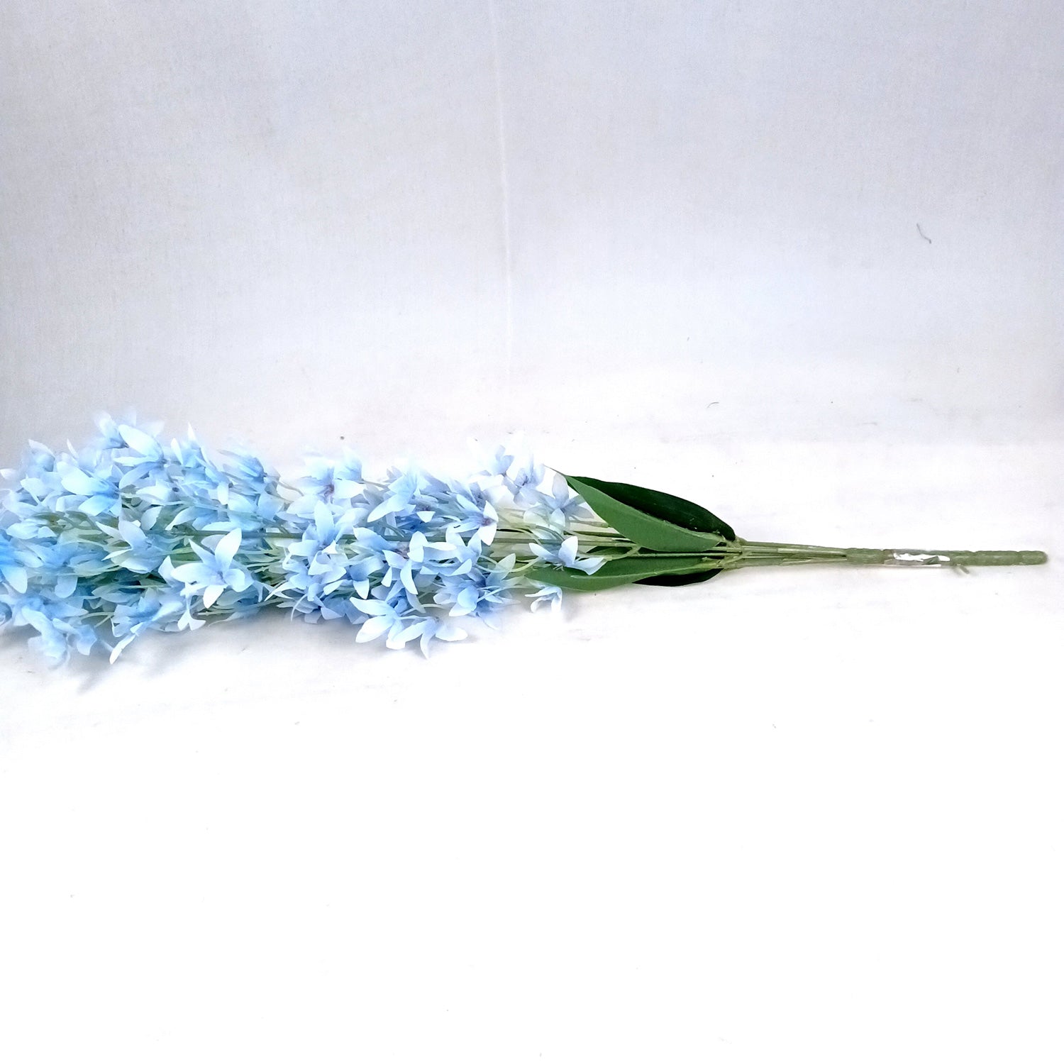 Artificial Orchids Flower Bouquets | Fake Flowers Bunch - For Vase, Pot, Home, Bedroom, Balcony, Office Corner, Living Room - 28 Inch - Apkamart #Colour_Blue