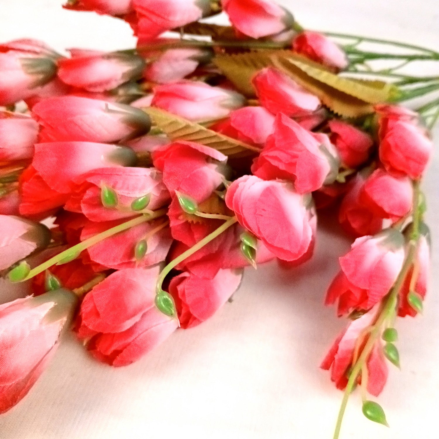 Artificial Flowers | Faux Tulips Flowers Bunch - for Home Decor, Office Corner, Living Room, Side Table, Centerpiece - 27 Inch - Apkamart #Colour_Pink