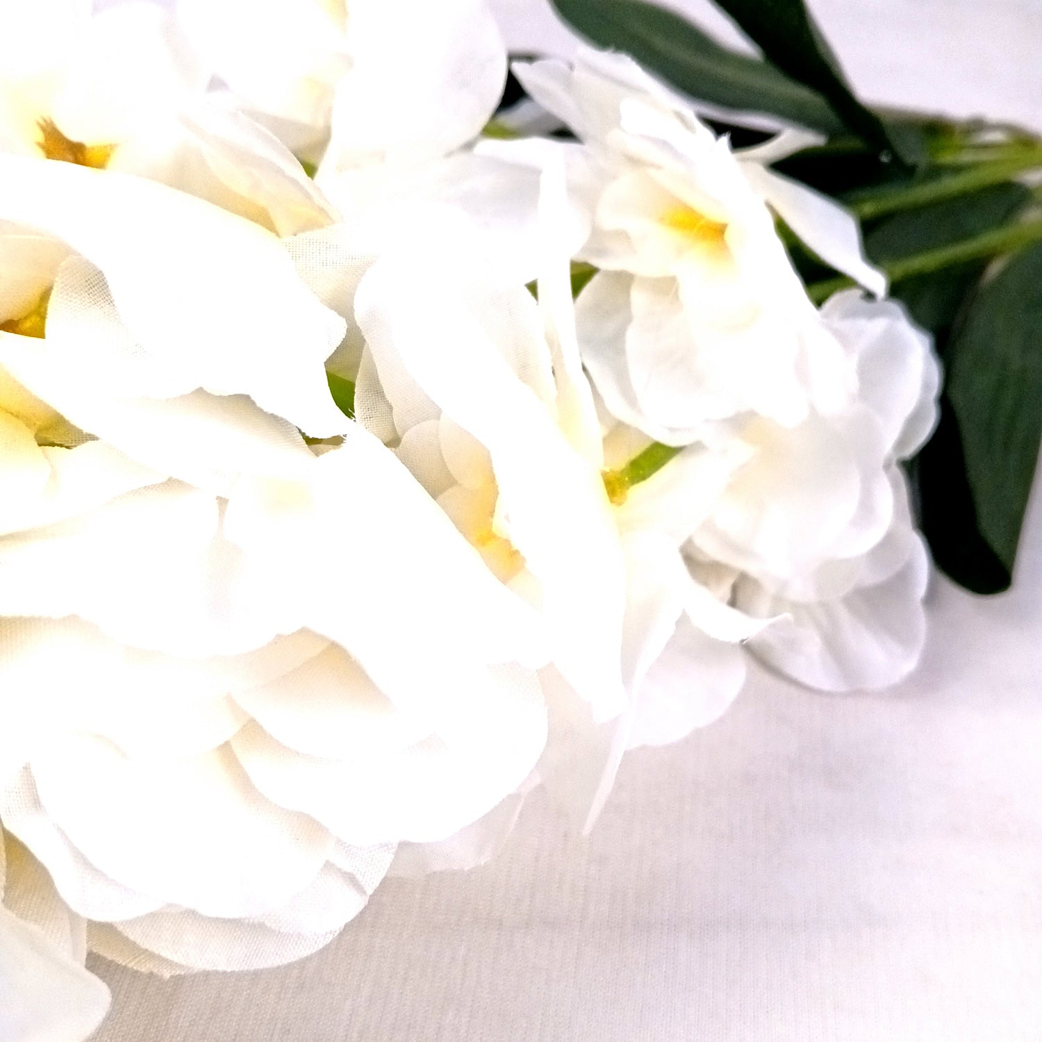 Artificial Orchids Flower Bouquets | Fake Flowers Bunch - For Vase, Pot, Home, Bedroom, Balcony, Office Corner, Living Room - 22 Inch - Apkamart #Colour_White