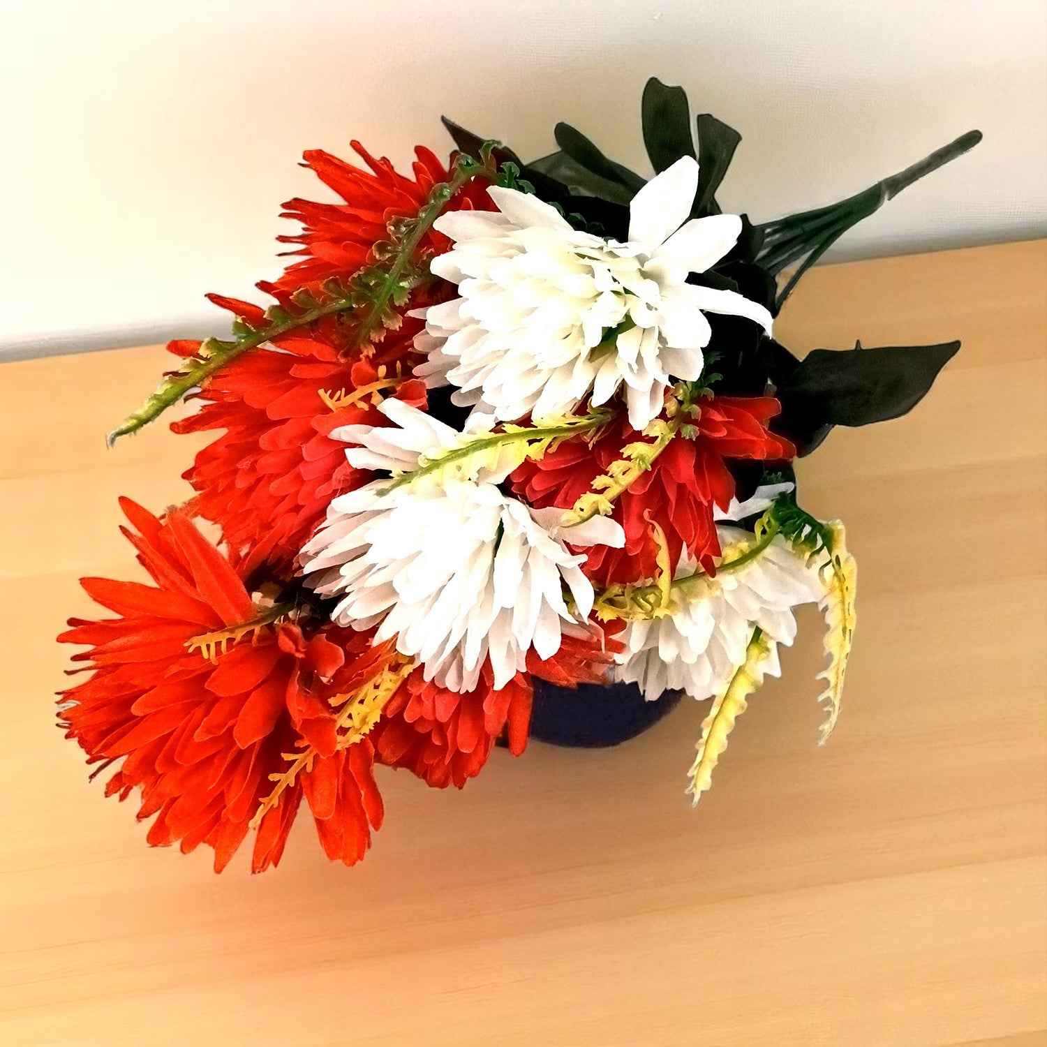 Artificial Marigold Flower Bouquets | Fake Flowers Bunch - For Vase, Pot, Home, Bedroom, Balcony - 16 Inch - Apkamart #Style_Design 1