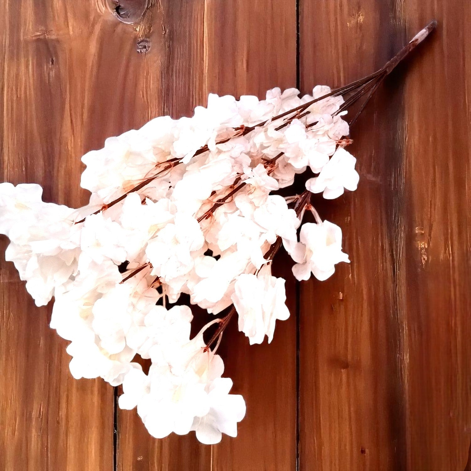 Artificial Flower Bouquets - Cherry Blossom | Faux Flowers Sticks / Bunch - for Table Vase, Home Decor, Living Room, Side Table Centerpiece - 21 Inch - Apkamart #Style_Design 1