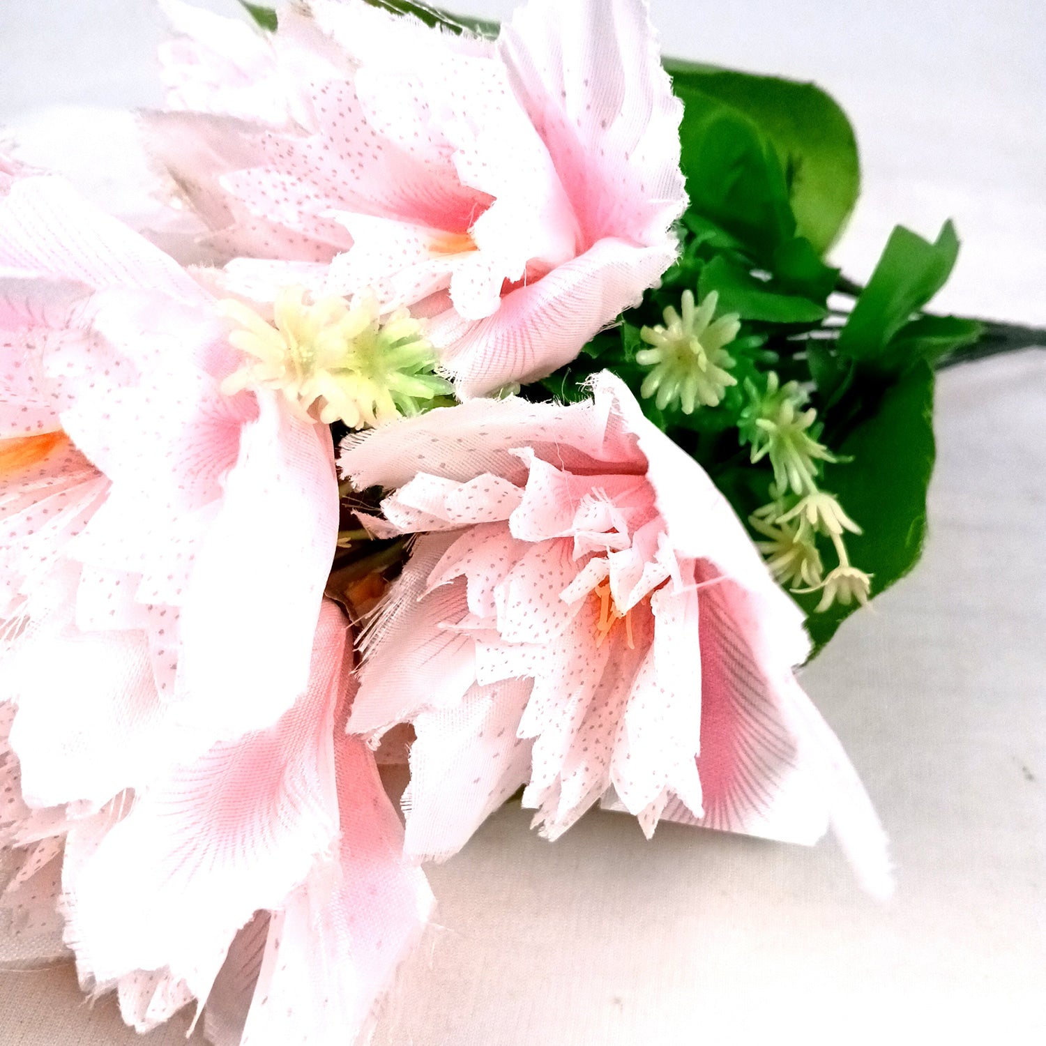 Artificial Flower Bouquets | Fake Flowers Bunch - For Vase, Pot, Home, Balcony, Office Corner, Living Room - 18 Inch - Apkamart #Colour_Pink