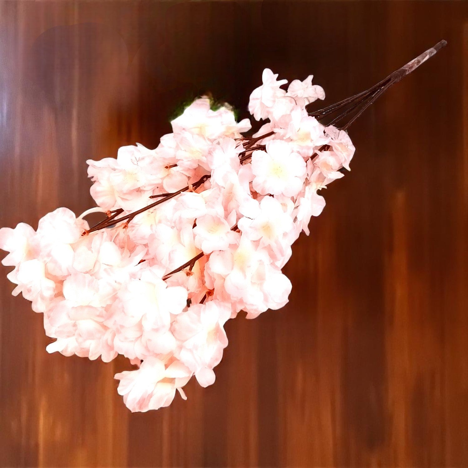 Artificial Flower Cherry Blossom Bouquets | Faux Flowers Bunch - for Table Vase, Pot, Home Decor, Living Room, Side Table Centerpiece - 21 Inch - Apkamart #Style_Design 2