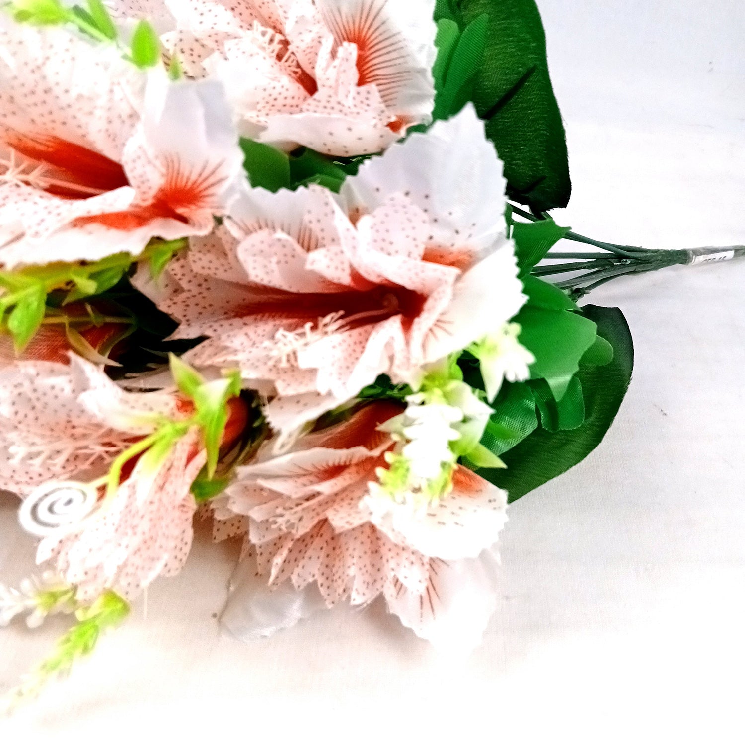 Artificial Flower Bouquets | Faux Flowers Bunch - for Table Vase, Pot, Home Decor, Living Room, Side Table Centerpiece - 18 Inch - Apkamart #Colour_Pink