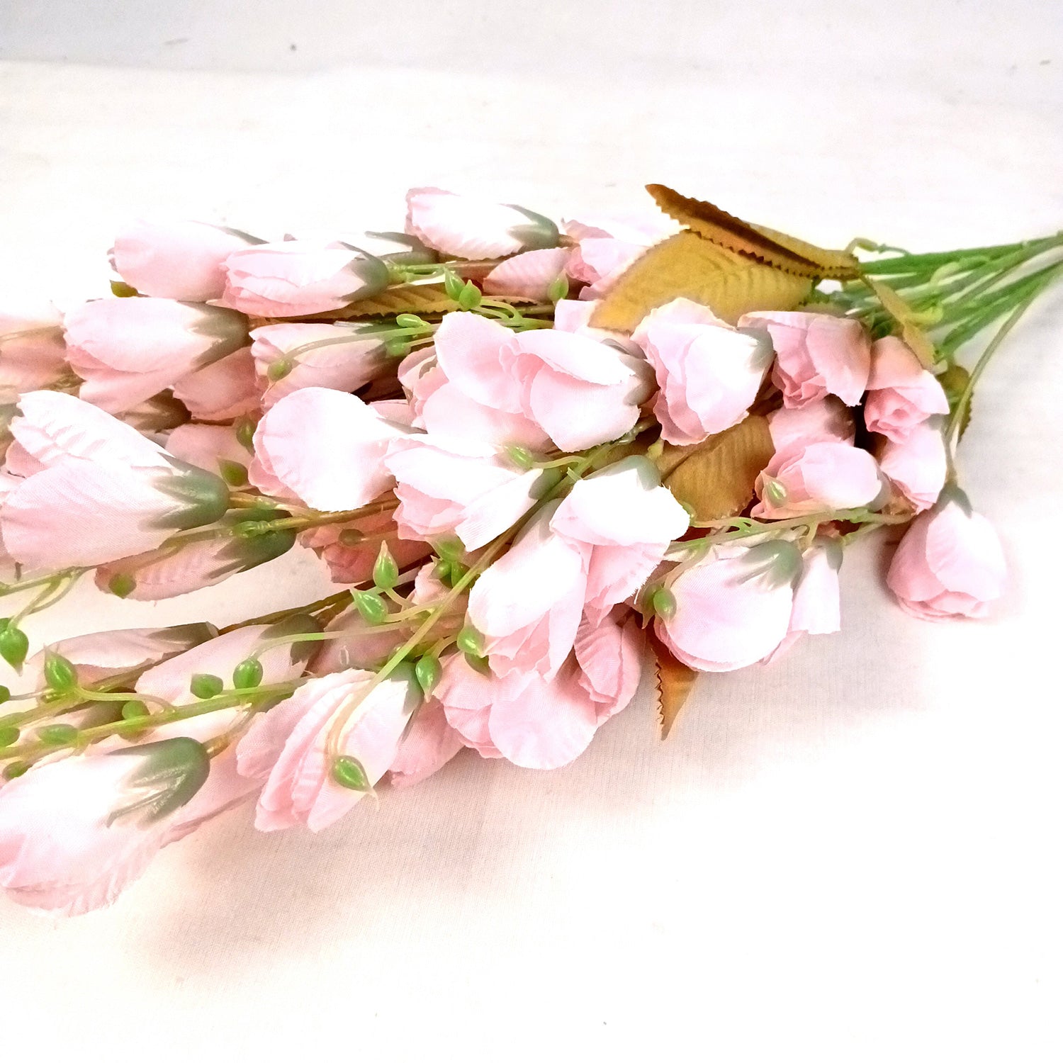 Artificial Flower Tulips Bouquet | Faux Flowers Bunch - for Table Vase, Pot, Home Decor, Living Room, Side Table Centerpiece - 27 Inch - Apkamart #Colour_Pink