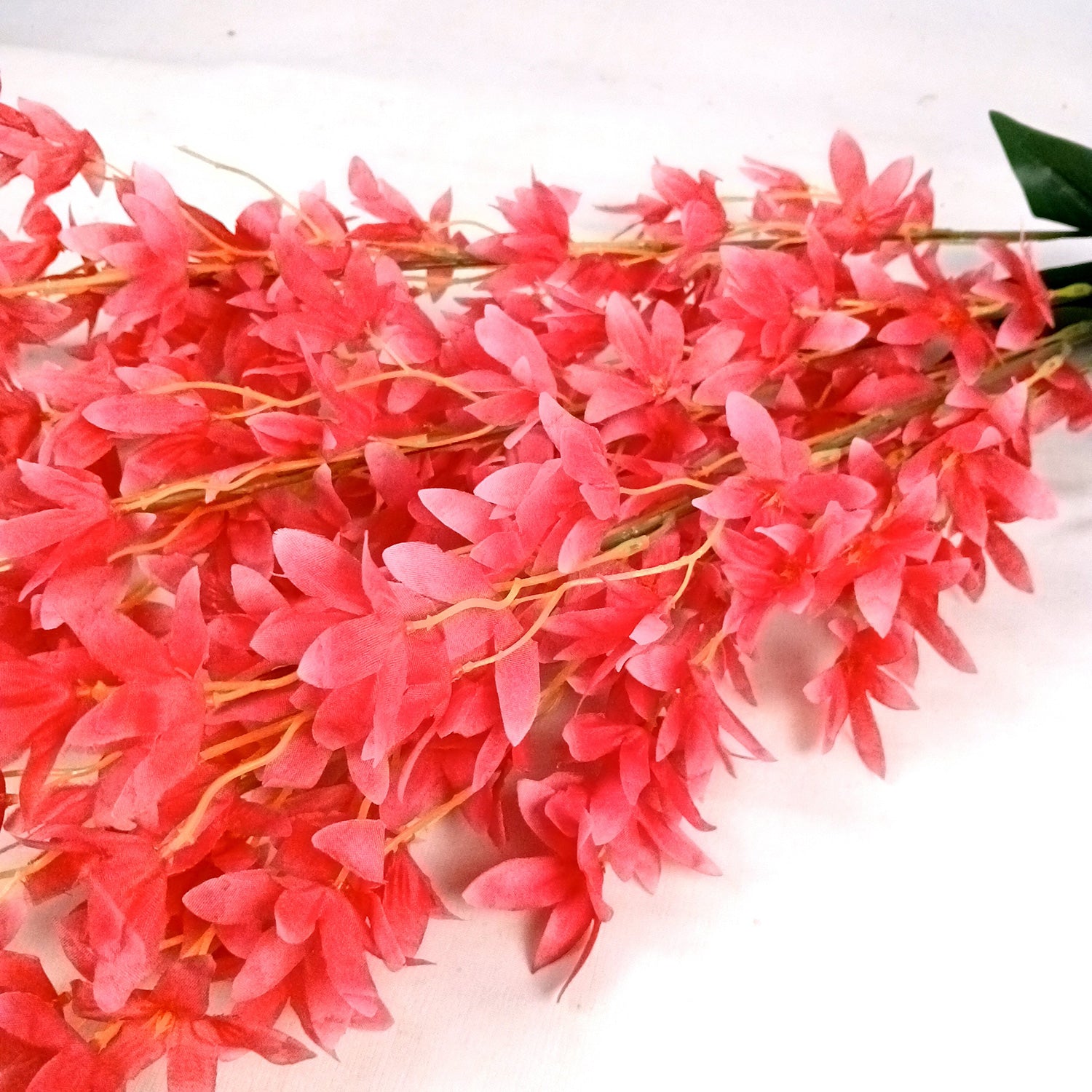 Artificial Orchids Flower Bouquets | Fake Flowers Bunch - For Vase, Pot, Home, Bedroom, Balcony, Office Corner, Living Room - 28 Inch - Apkamart #Colour_Pink