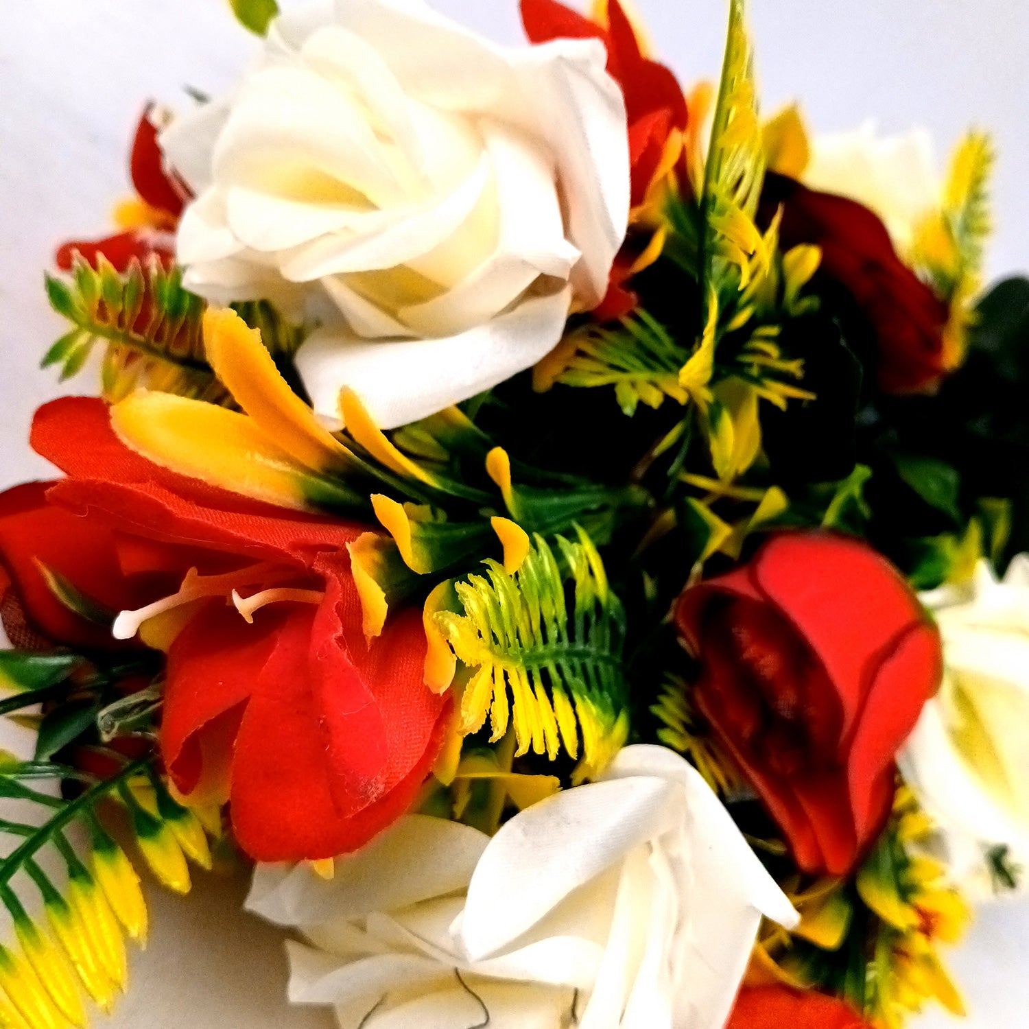 Artificial Flower Rose Sticks | Fake Flowers Bunch - For Vase, Pot, Home, Bedroom, Balcony, Living Room - 24 Inch - Apkamart