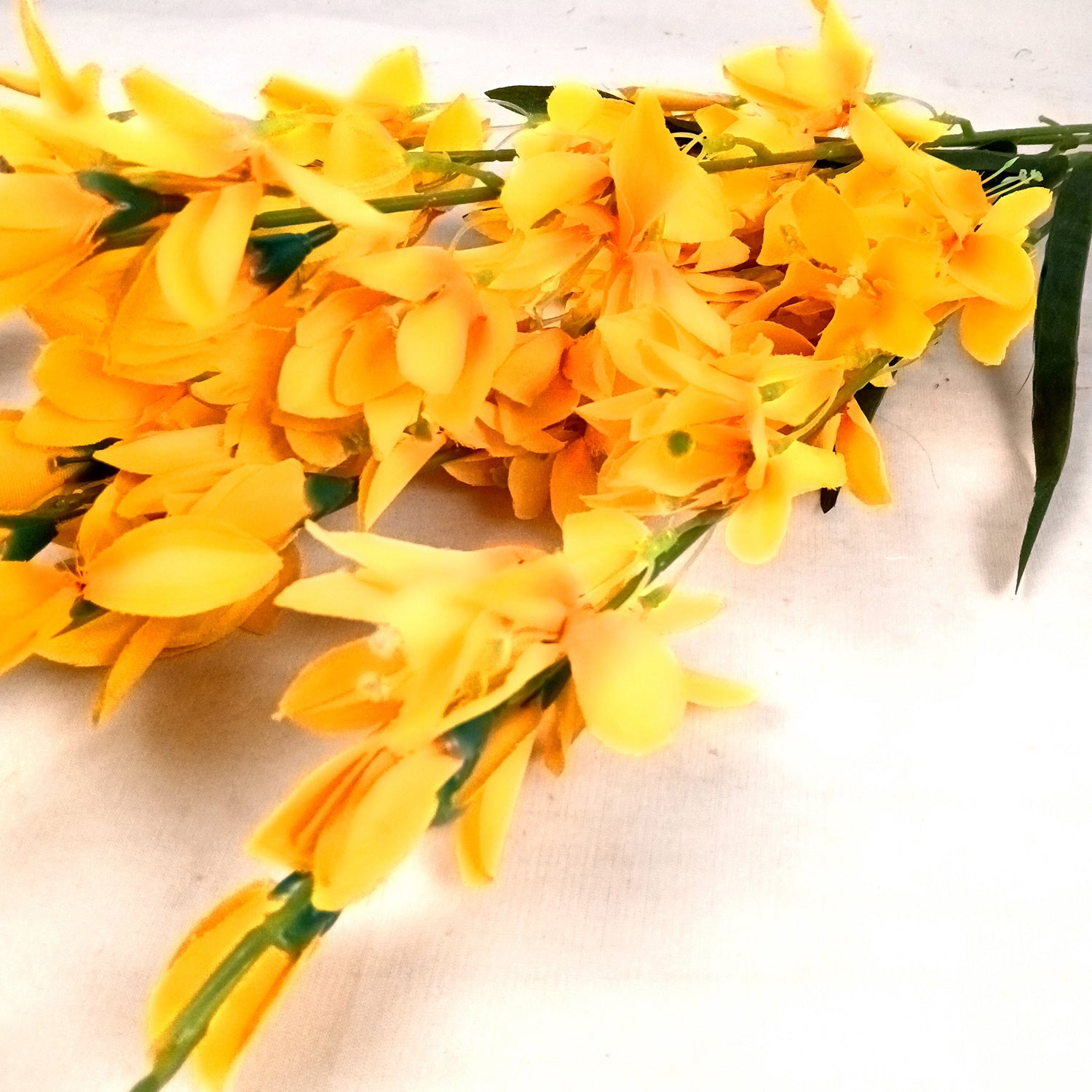 Artificial Flowers Gladiolus Bunches for Vase Pot | Faux Flowers Stem - for Home Decor Living Room Side Table - 26 Inch - Apkamart #Colour_Yellow