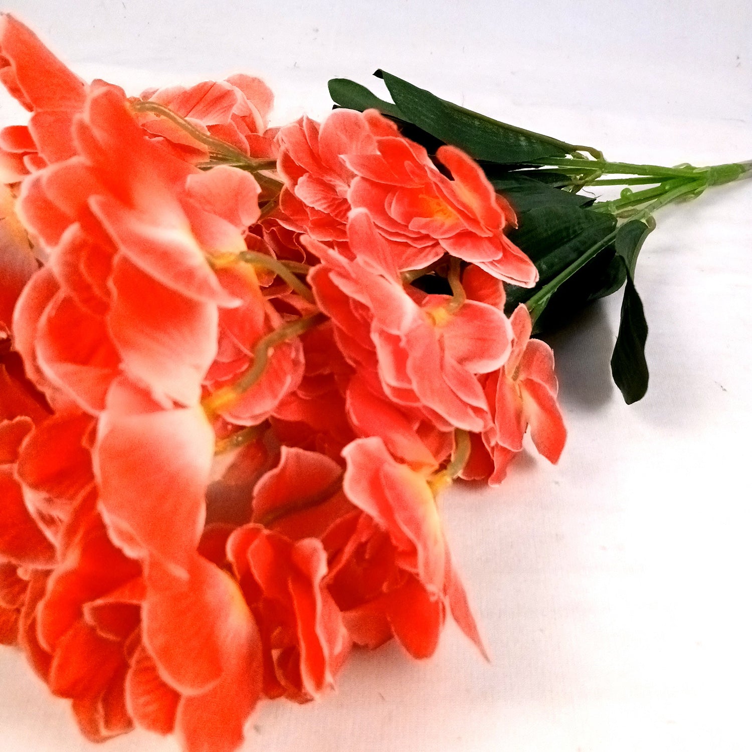 Artificial Orchids Flower Bouquets | Fake Flowers Bunch - For Vase, Pot, Home, Bedroom, Balcony, Office Corner, Living Room - 22 Inch - Apkamart #Colour_Red