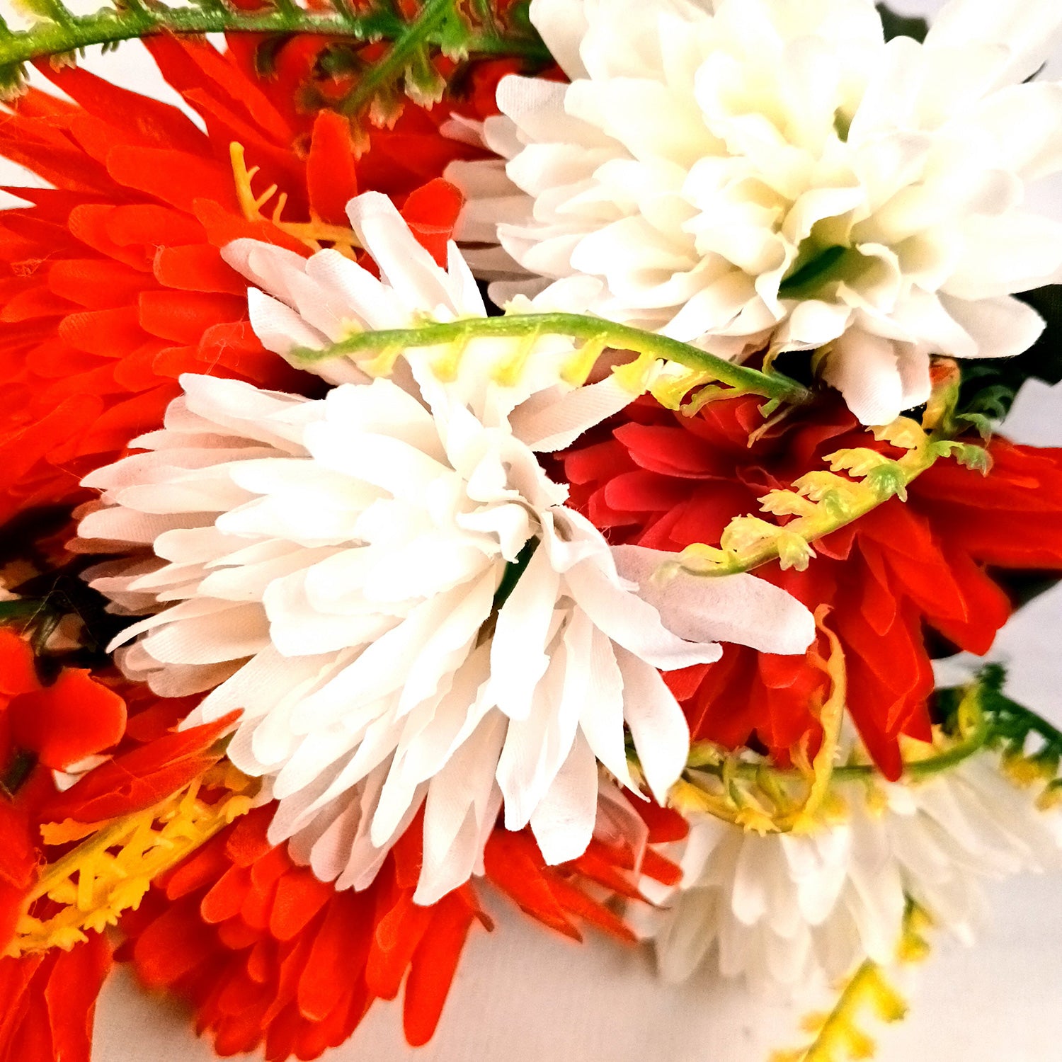 Artificial Marigold Flower Bouquets | Fake Flowers Bunch - For Vase, Pot, Home, Bedroom, Balcony - 16 Inch - Apkamart #Style_Design 1