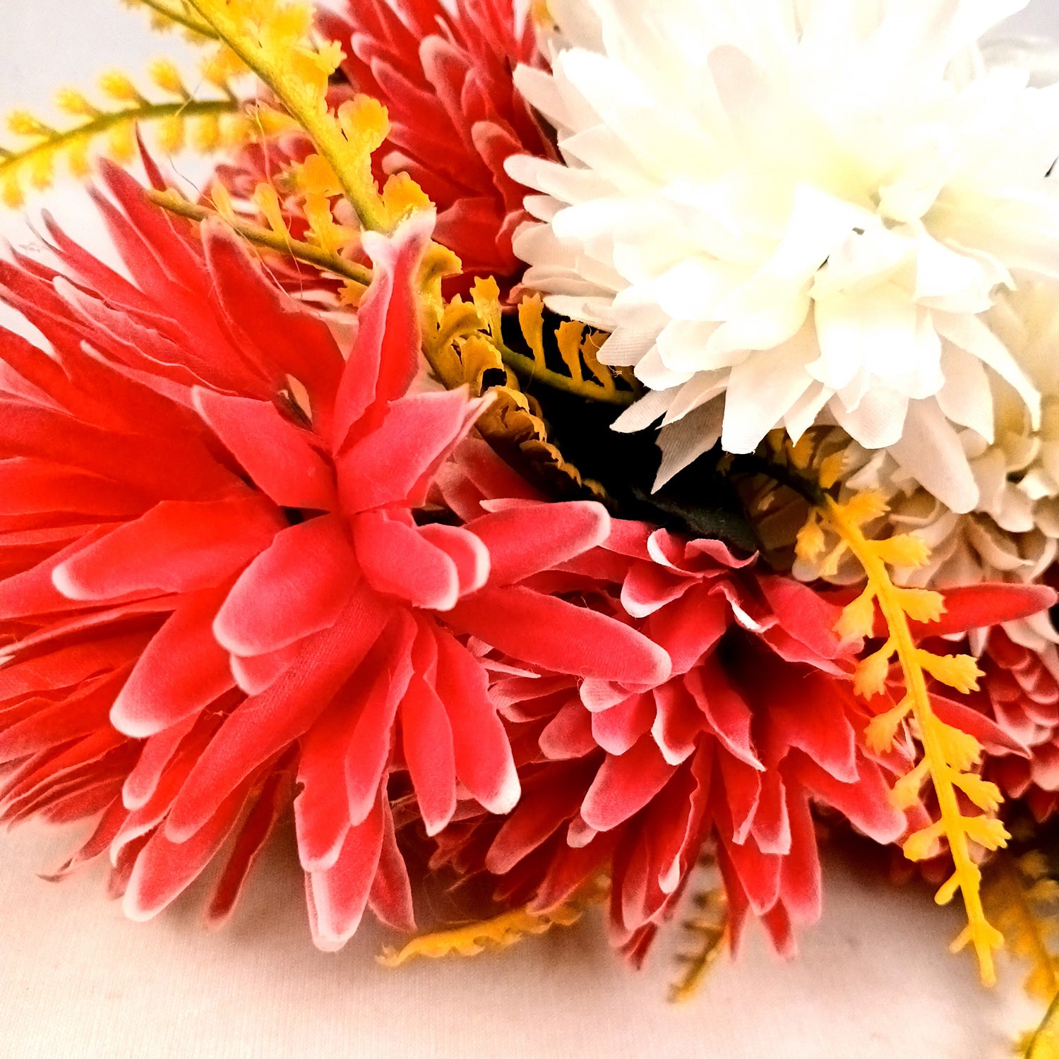 Artificial Marigold Flowers Bunches for Vase Pot | Faux Flowers Stem - for Home Decor Living Room Side Table Centerpiece - 16 Inch - Apkamart #Style_Design 2