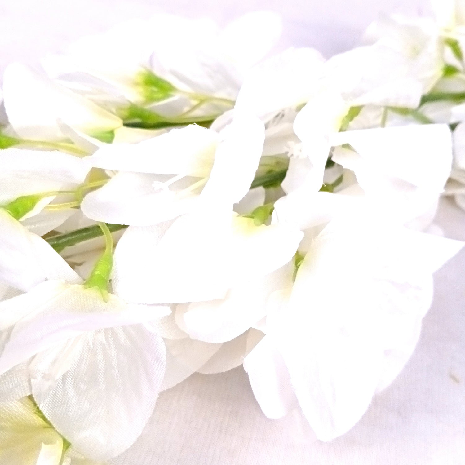 Artificial Flower Orchids Sticks Bouquet | Fake Flowers Bunch - For Vase, Pot, Home, Bedroom, Balcony, Office Corner - 26 Inch - Apkamart #Colour_White