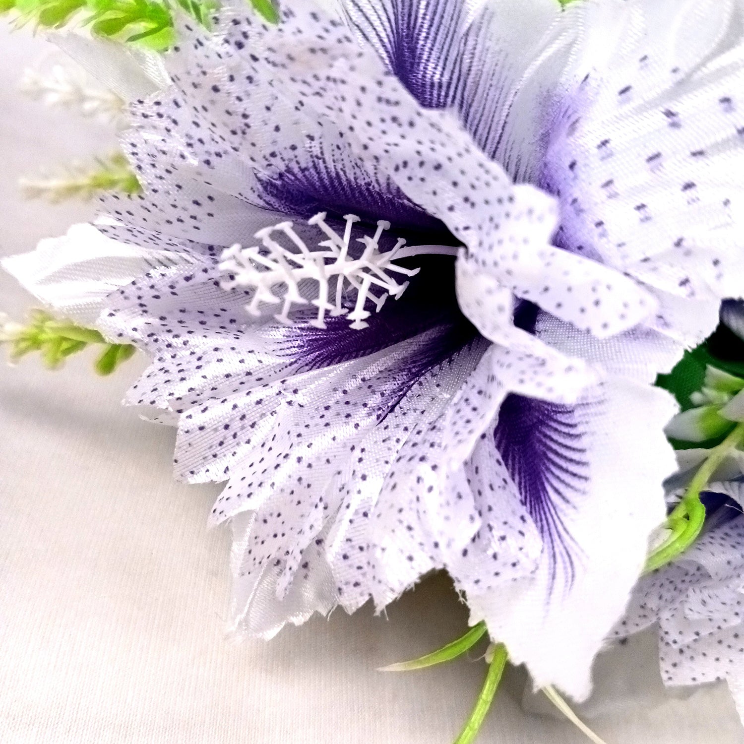 Artificial Flower Bouquets | Fake Flowers Bunch - For Vase, Pot, Home, Balcony, Office Corner, Living Room - 18 Inch - Apkamart #Colour_Purple