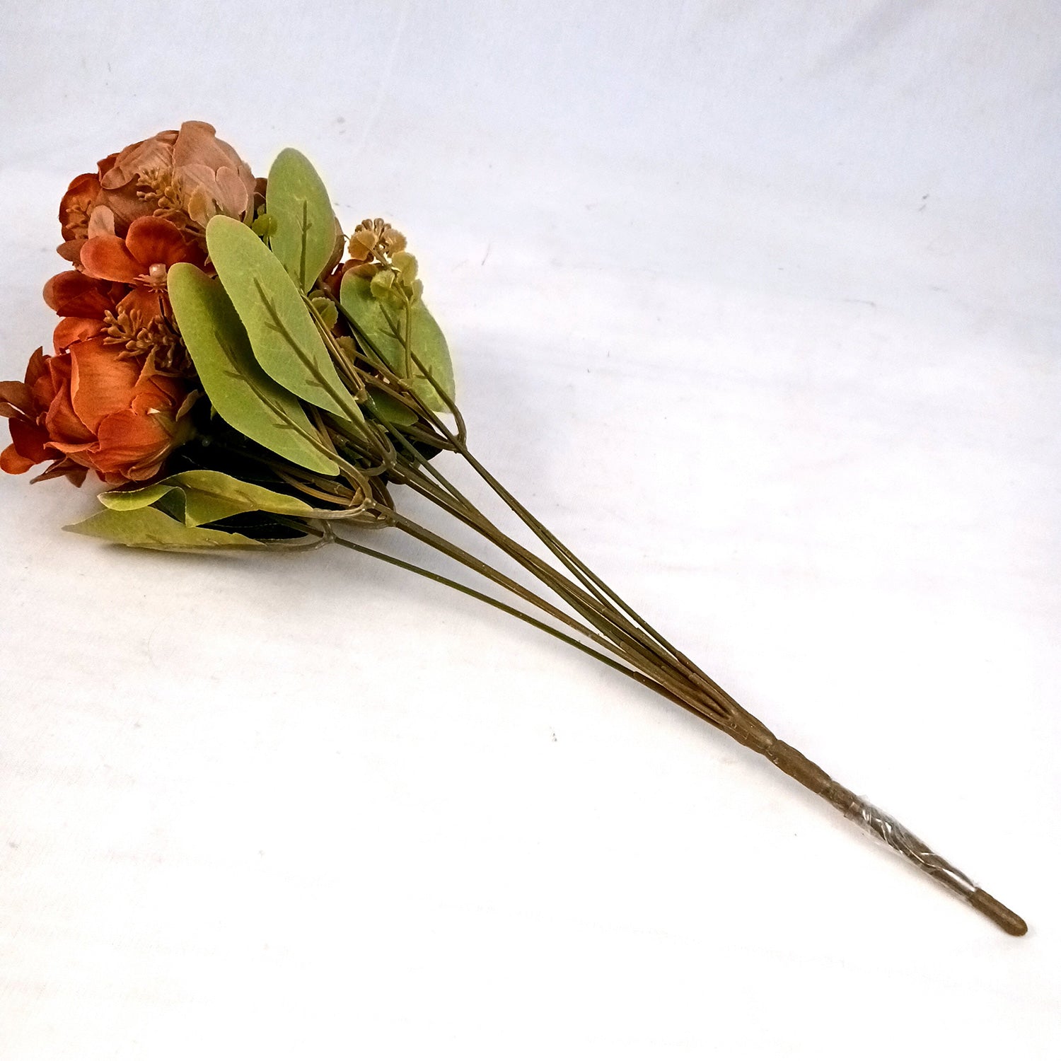 Artificial Flowers | Faux Flowers Rose Bunch - for Home Decor, Living Room, Office, Centerpiece - 15 Inch - Apkamart #Colour_Multicolor