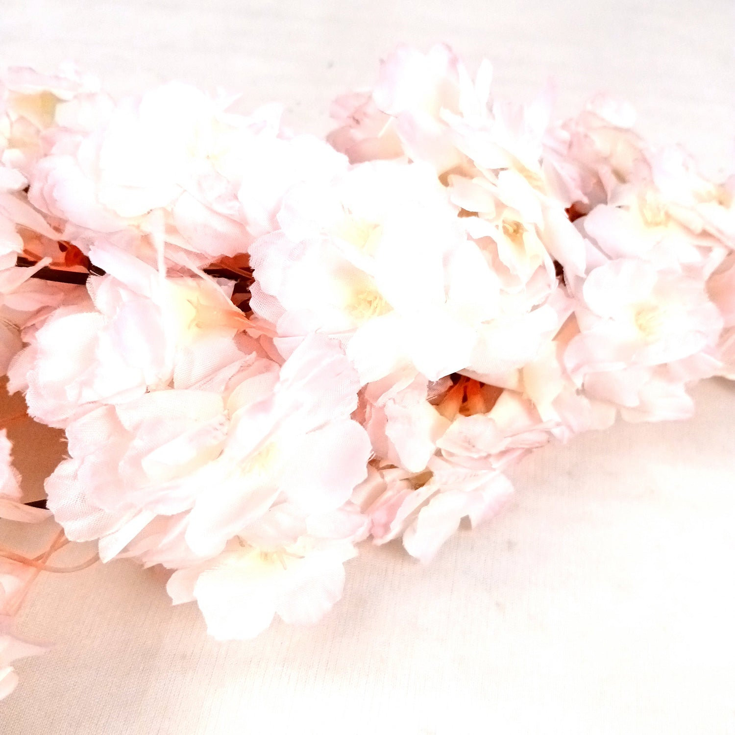 Artificial Flower Cherry Blossom Bouquets | Faux Flowers Bunch - for Table Vase, Pot, Home Decor, Living Room, Side Table Centerpiece - 21 Inch - Apkamart #Style_Design 1