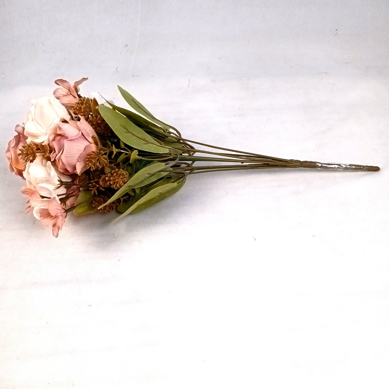 Artificial Flowers Rose Sticks | Faux Flowers Bunch - for Home Decor, Living Room, Centerpiece - 15 Inch - Apkamart #Colour_Multicolor