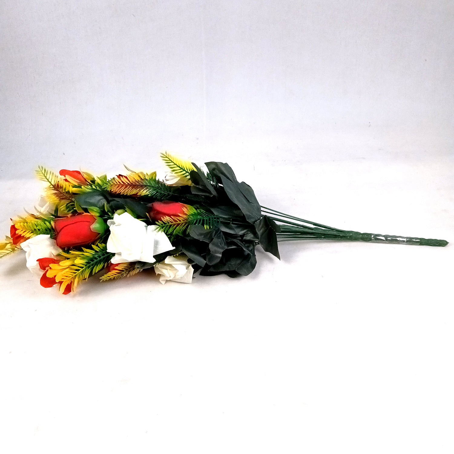 Artificial Flower Rose Sticks | Fake Flowers Bunch - For Vase, Pot, Home, Bedroom, Balcony, Living Room - 24 Inch - Apkamart