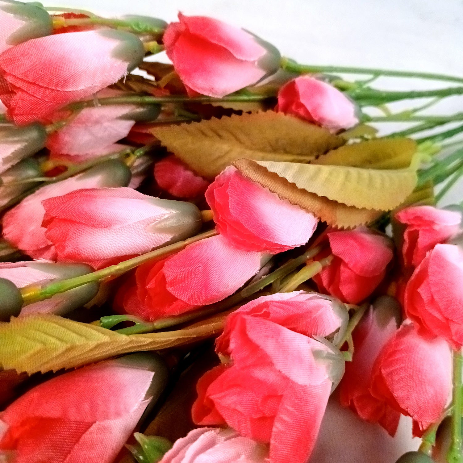 Artificial Flowers | Faux Tulips Flowers Bunch - for Home Decor, Office Corner, Living Room, Side Table, Centerpiece - 27 Inch - Apkamart #Colour_Pink