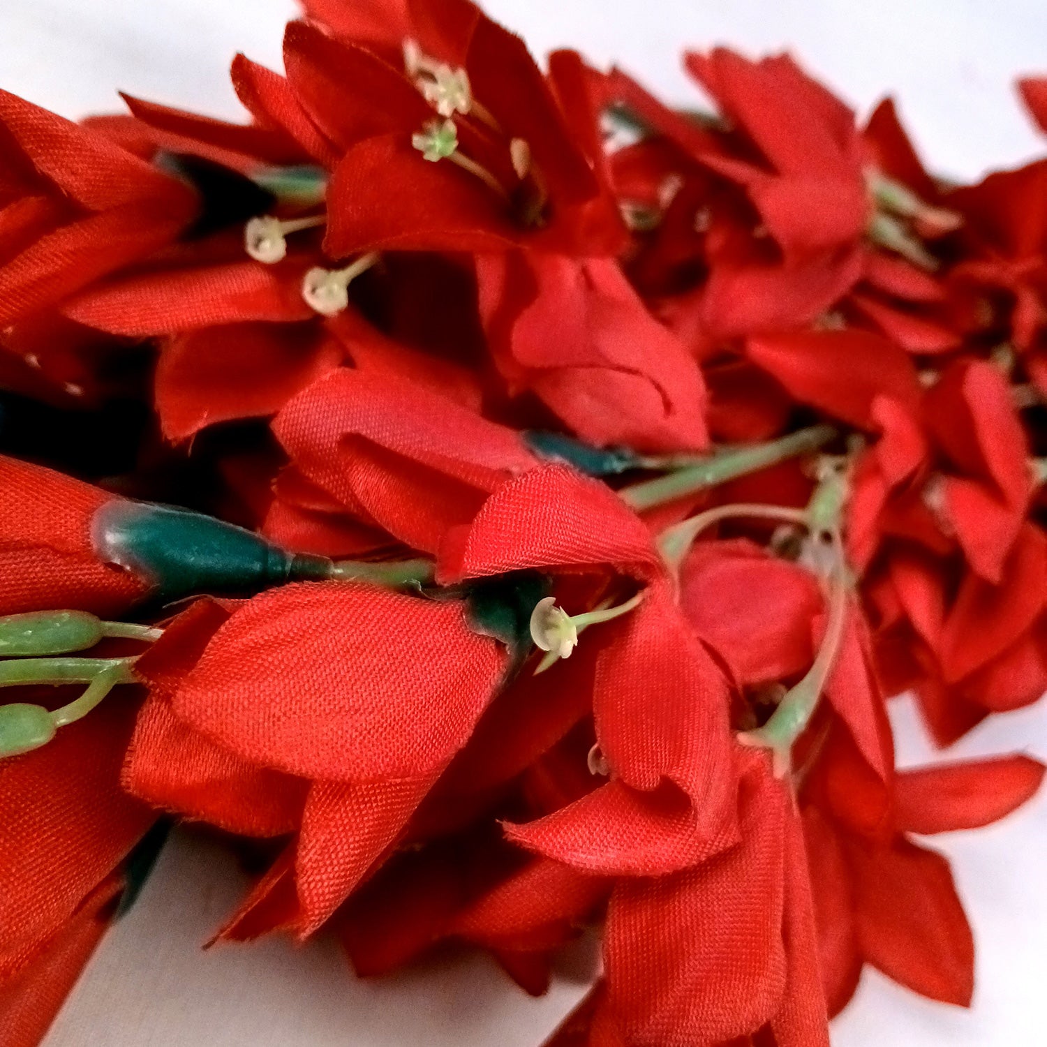 Artificial Flowers Gladiolus Bunches for Vase Pot | Faux Flowers Stem - for Home Decor Living Room Side Table Centerpiece - 26 Inch - Apkamart #Colour_Red