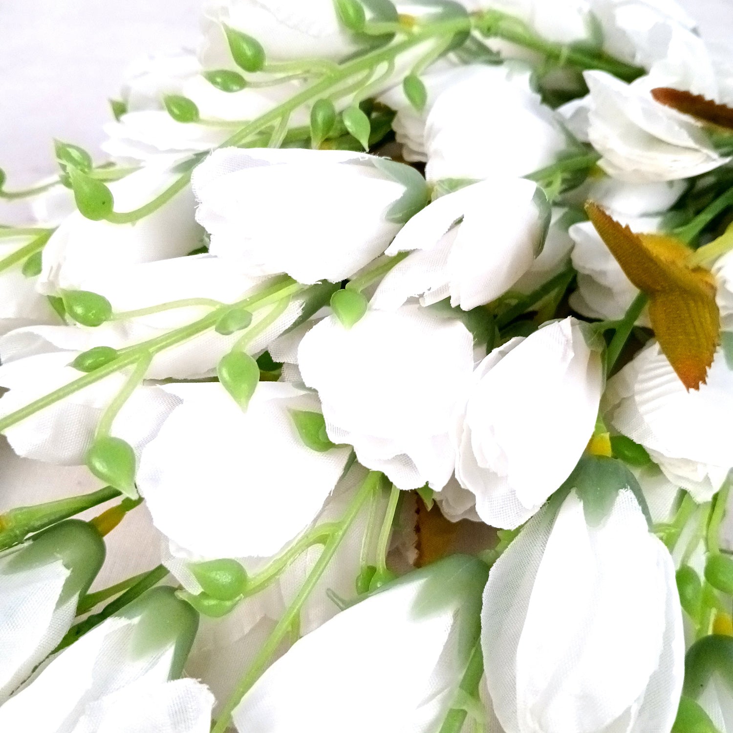 Artificial Flowers | Faux Tulips Flowers Bunch - for Home Decor, Office Corner, Living Room, Side Table, Centerpiece - 27 Inch - Apkamart #Colour_White