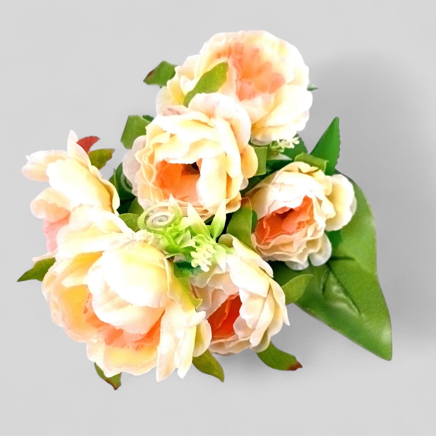 Artificial Flowers Rose Bunches for Vase Pot | Faux Flowers Stem - Home Decor, Living Room, Office & Festivals Decoration (Vase Not Included) - 15 Inch - Apkamart #Colour_Yellow