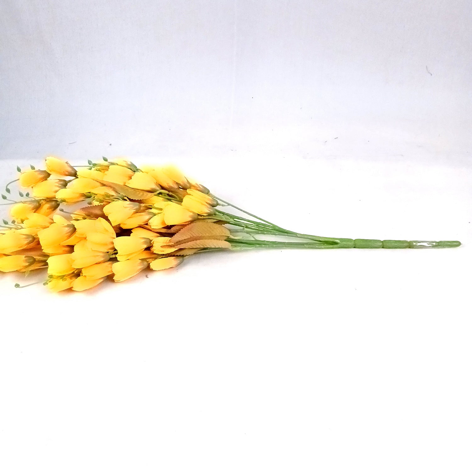Artificial Flower Tulips Bouquet | Faux Flowers Bunch - for Table Vase, Pot, Home Decor, Living Room, Side Table Centerpiece - 27 Inch - Apkamart #Colour_Yellow