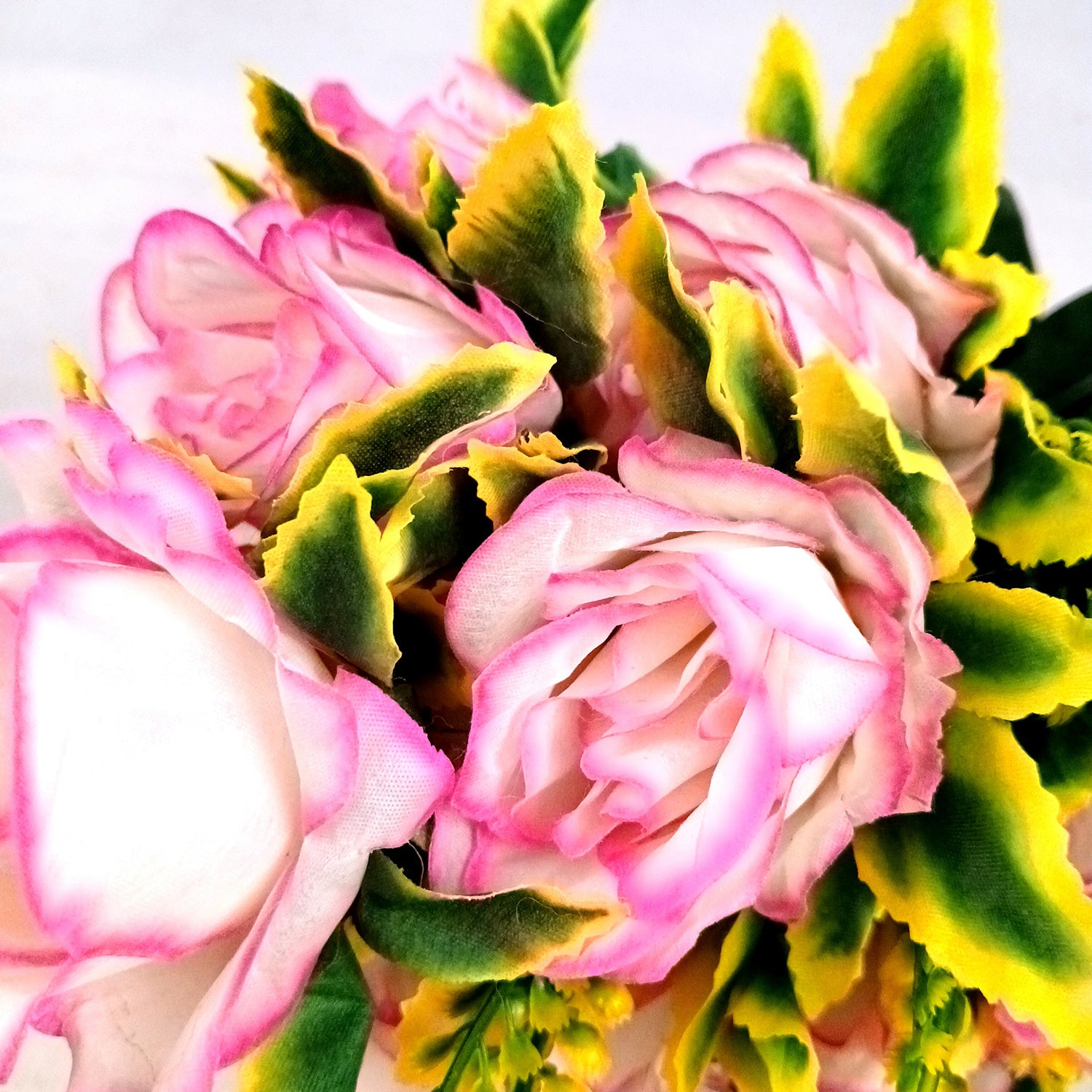 Artificial Flower Bouquet | Rose Fake Flowers Bunch - For Vase, Pot, Home, Bedroom, Balcony, Office Corner, Living Room - 16 Inch - Apkamart #Style_Design 1