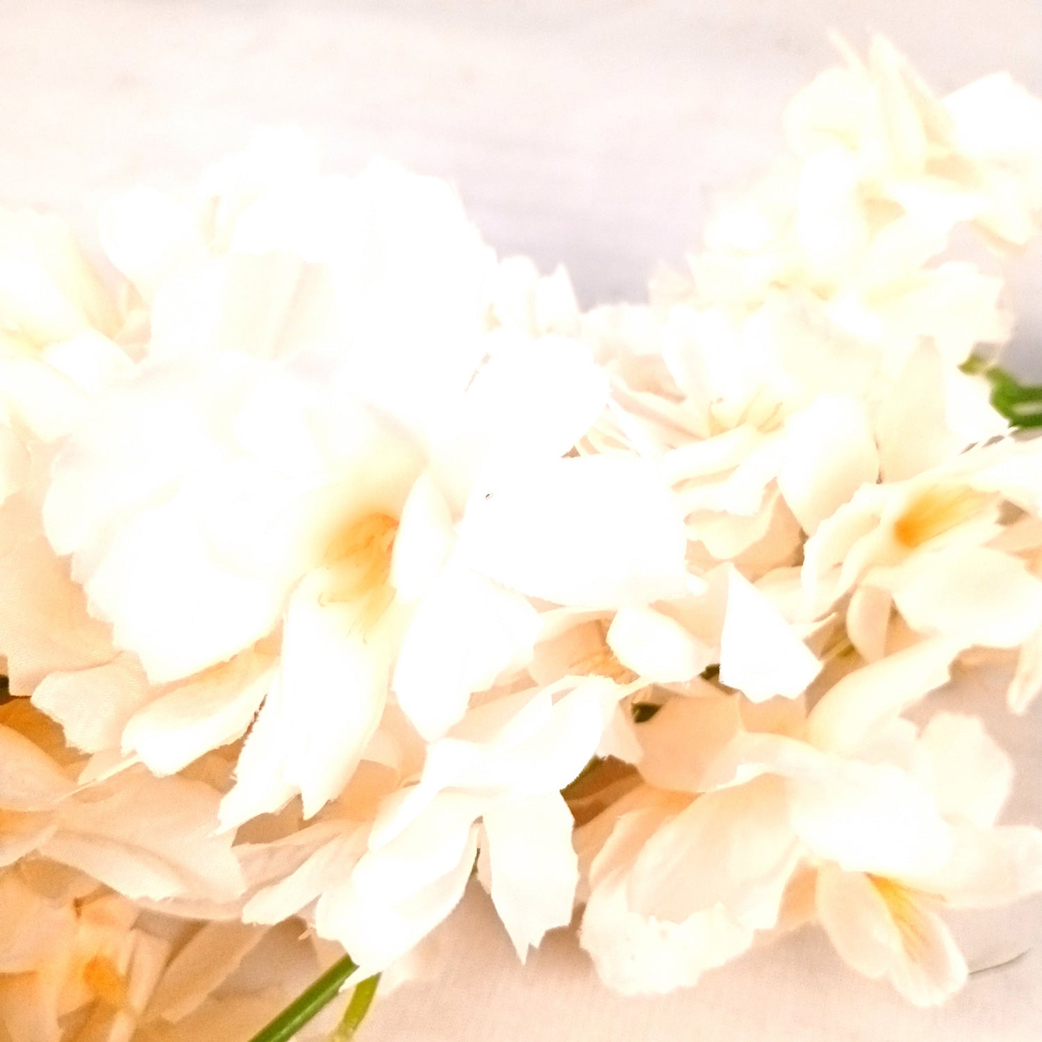 Artificial Flower Orchids Bouquets | Faux Flowers Bunch - for Table Vase, Pot, Home Decor, Living Room, Side Table Centerpiece - 26 Inch - Apkamart #Colour_Cream